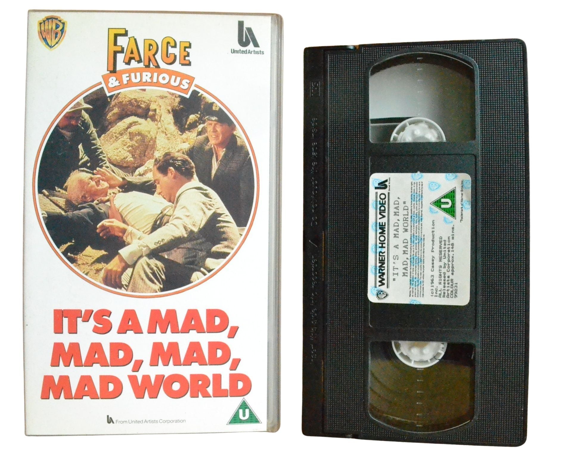 It's A Mad, Mad, Mad, Mad World - Spencer Tracy - Vintage - Pal VHS-