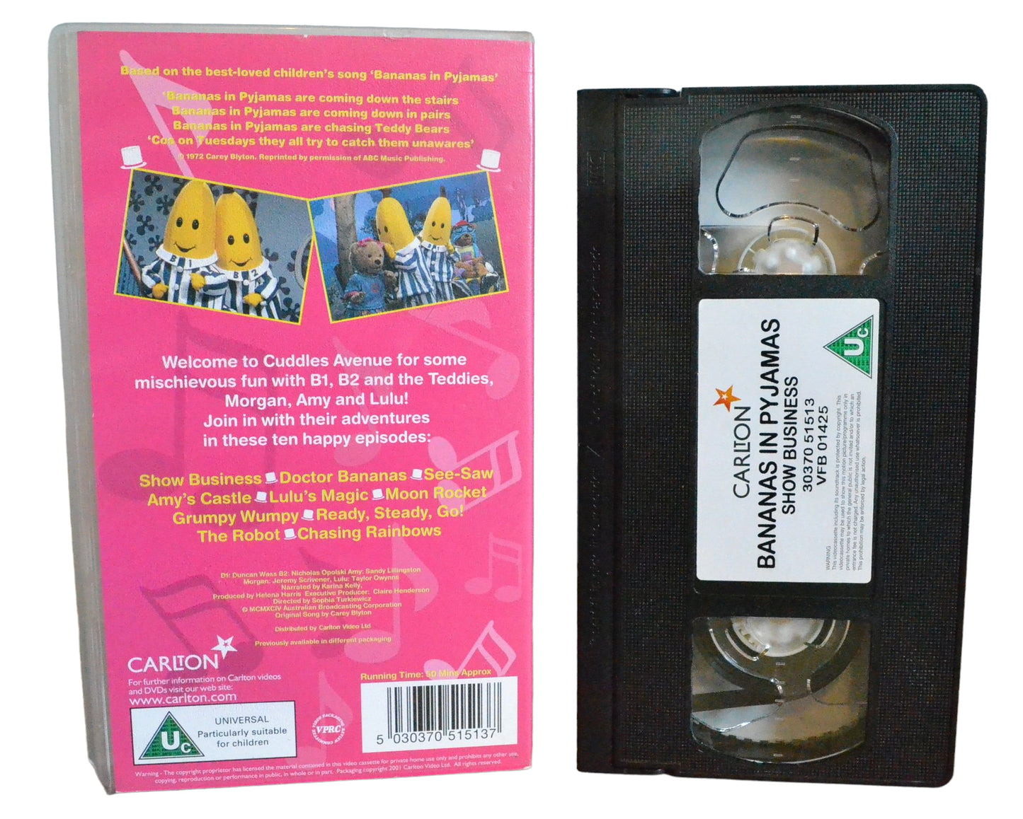 Bananas In Pyjamas : Show Business - Carlton Home Entertainment - 3037051513 - Children - Pal - VHS-