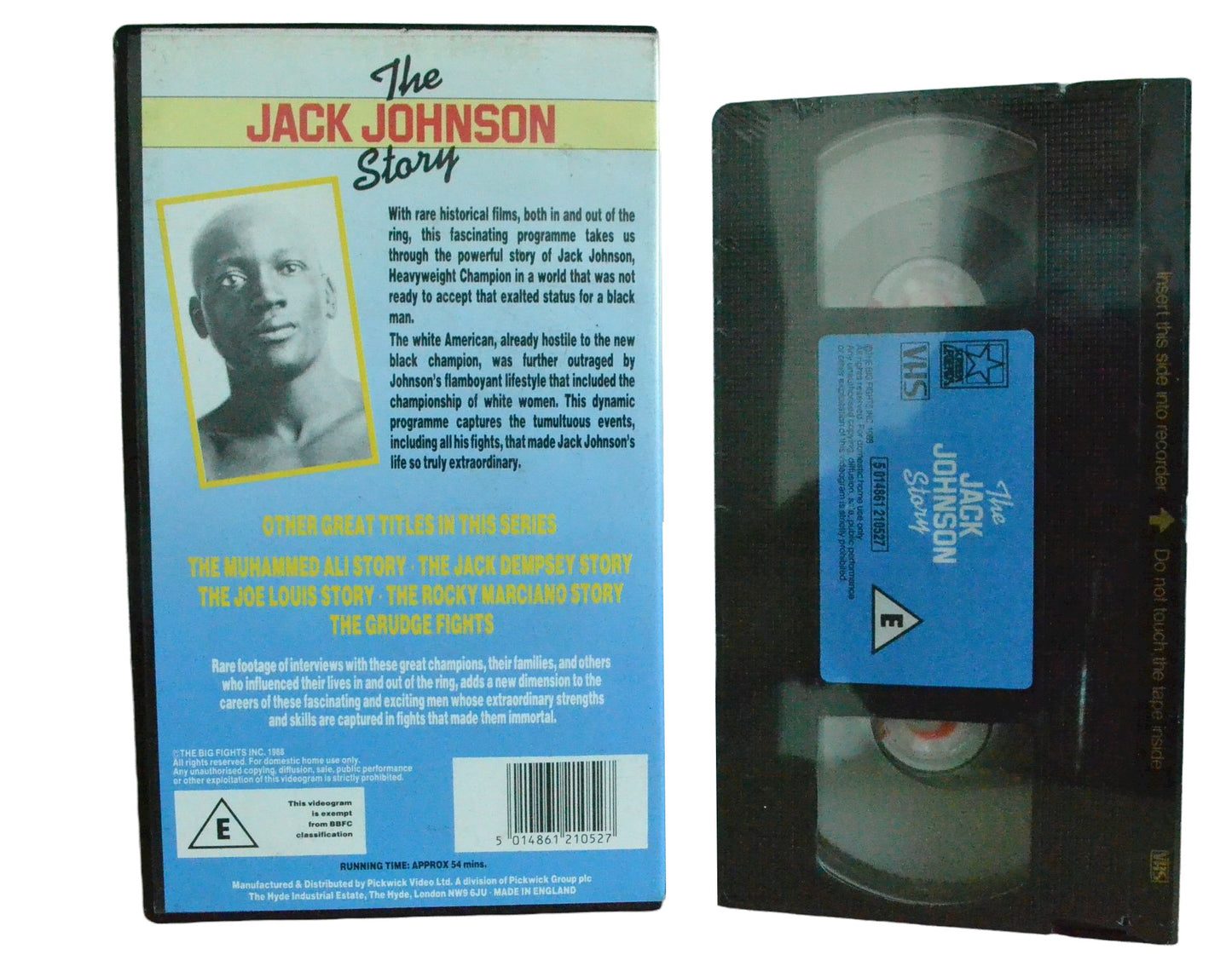 The Jack Johnson Story - Jack Johnson - Screen Legends - Boxing - Pal VHS-