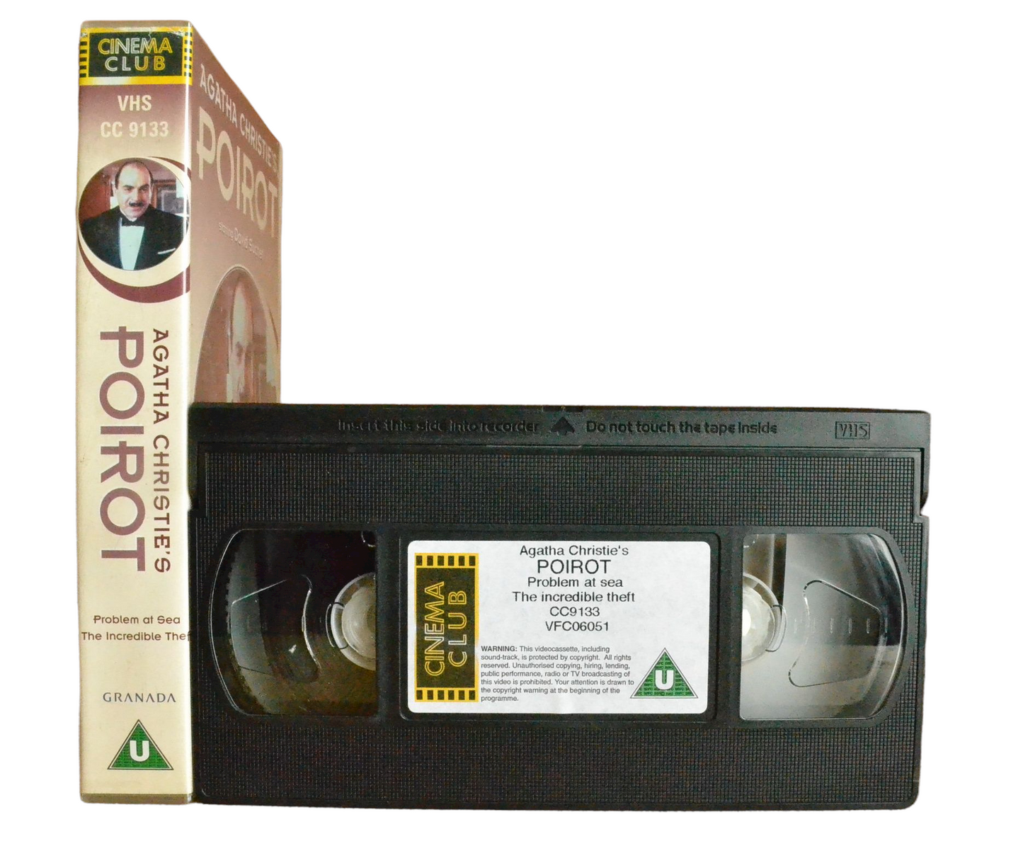 Agatha Christie's Poirot - David Suchet - Cinema Club - Vintage - Pal VHS-