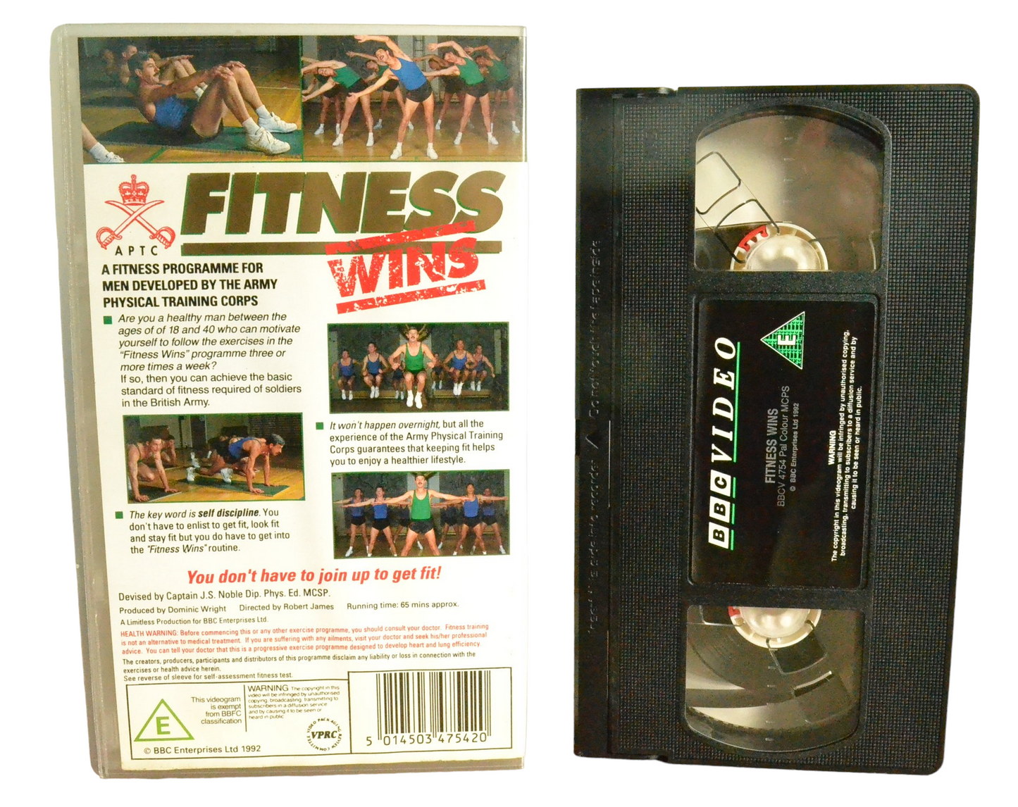 Fitness Wins - E.V.H. Emmett - BBC Video - BBCV4754 - Exercise - Pal - VHS-