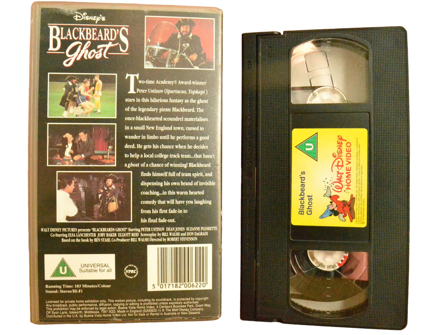 Blackbeard's Ghost - Peter Ustinov - Walt Disney Home Video - Childrens - PAL - VHS-