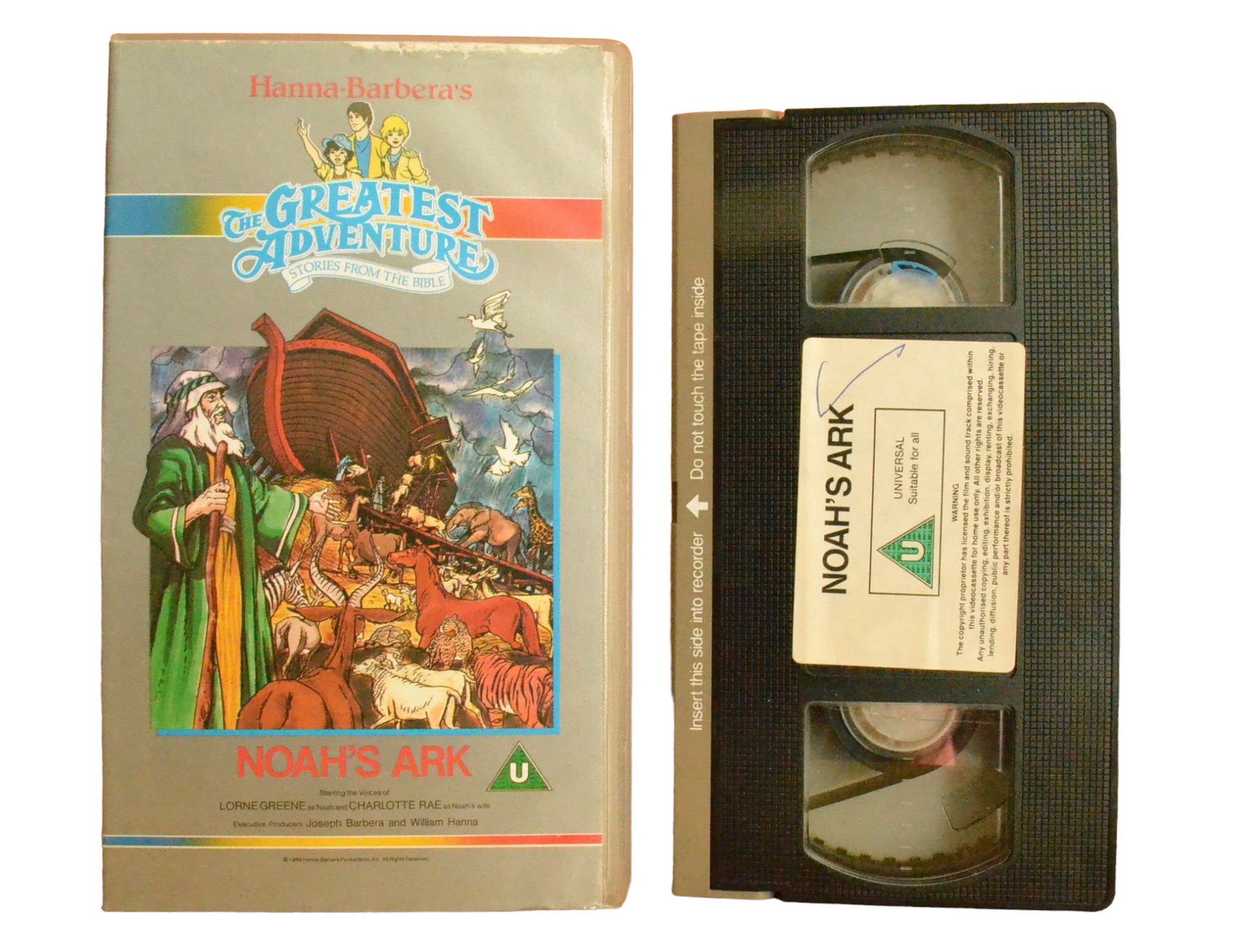 Noah's Ark - Lorne Greene - Hanna- Barbera's - Childrens - PAL - VHS-