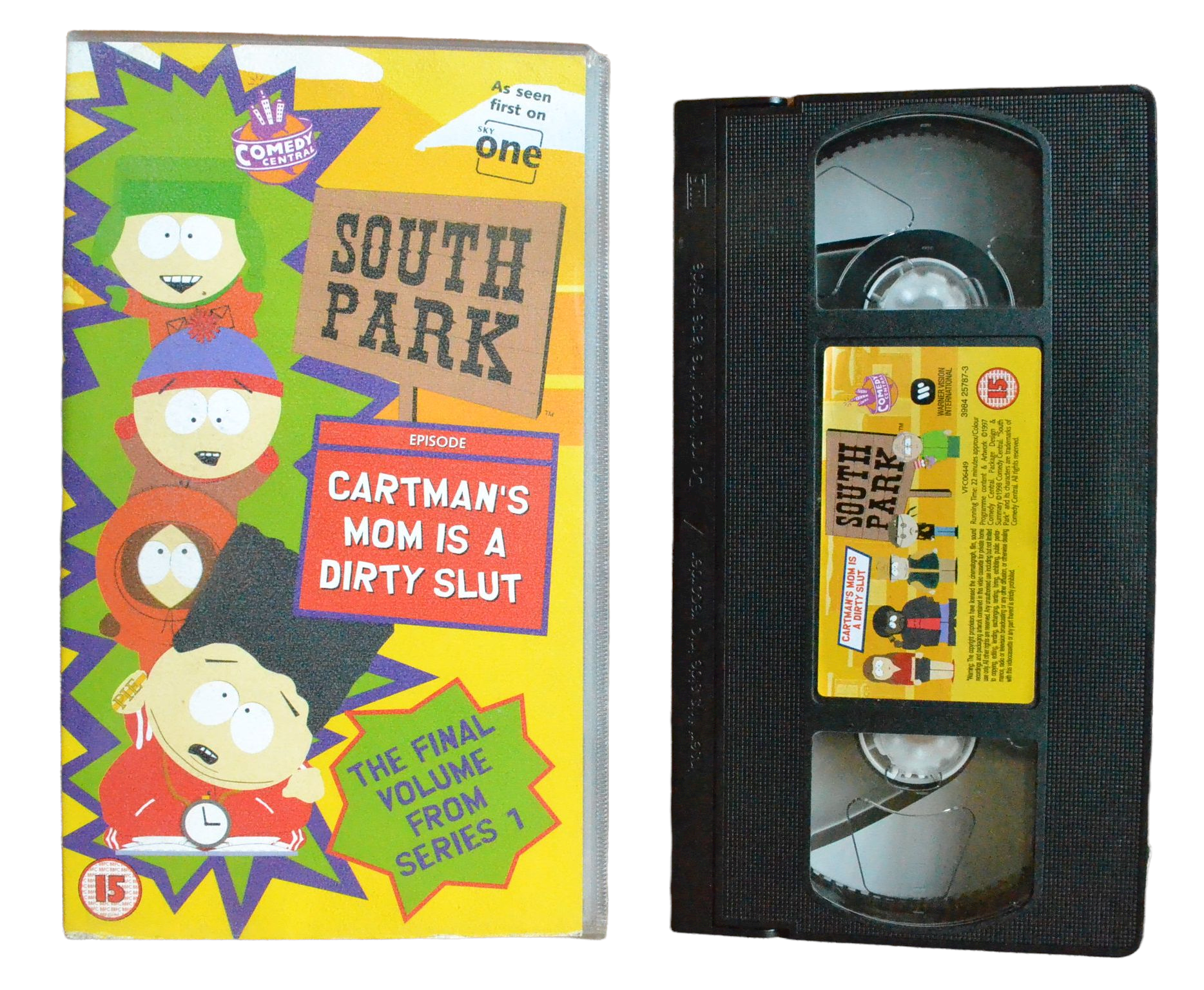 South Park: Cartman's Mom is a Dirty Slut (The Final Volume from Series 1) - Warner Vision International - Vintage - Pal VHS-