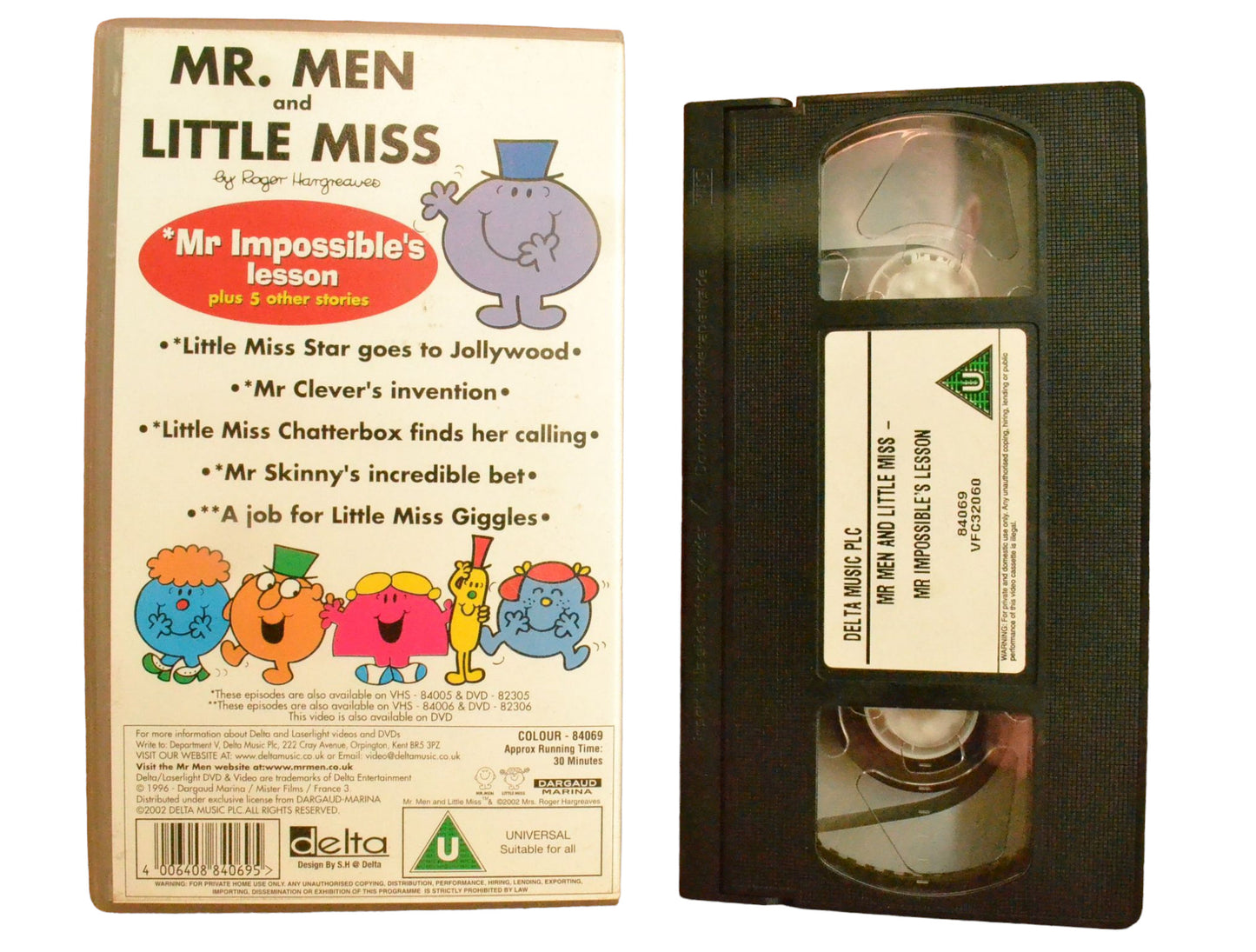 Mr. Men And Little Miss - Delta - Childrens - PAL - VHS-