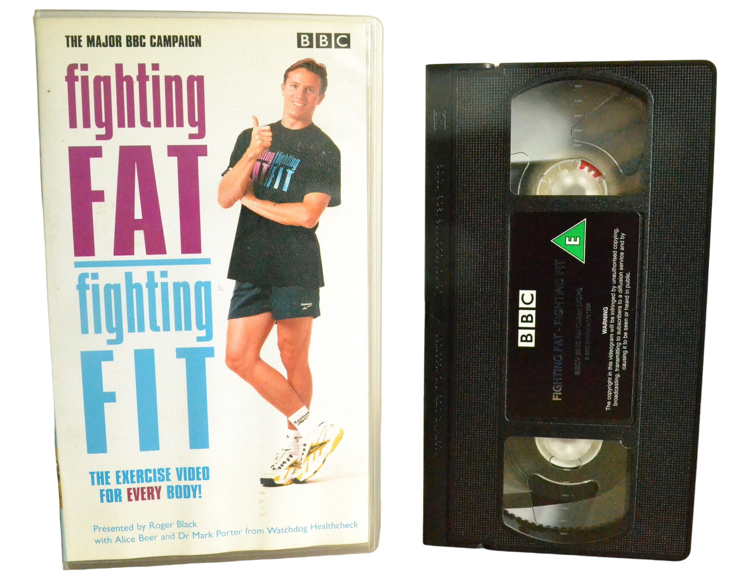 Fighting Fat - Fighting Fit - Roger Black - BBC Video - BBCV6630 - Exercise - Pal - VHS-