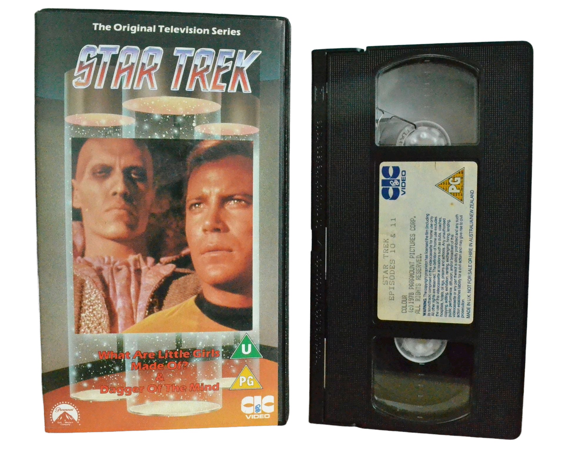 Star Trek: What Are Little Girls Made Of & Dagger Of The Mind - William Shartner - CIC Video - Vintage - Pal VHS-