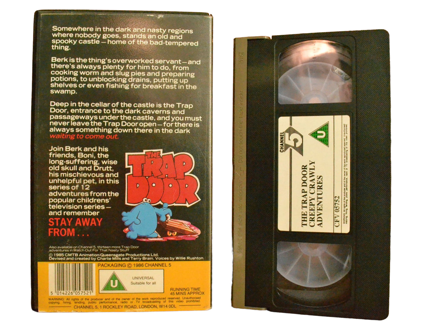 The Trap Door - William Rushton and Nick Shipley - Channel 5 - Childrens - PAL - VHS-