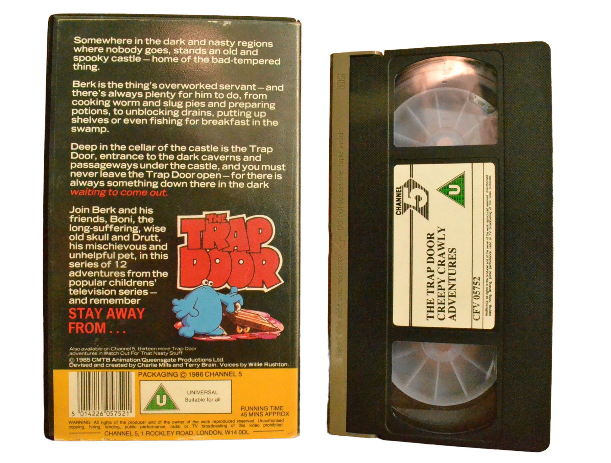 The Trap Door - William Rushton and Nick Shipley - Channel 5 - Childrens - PAL - VHS-