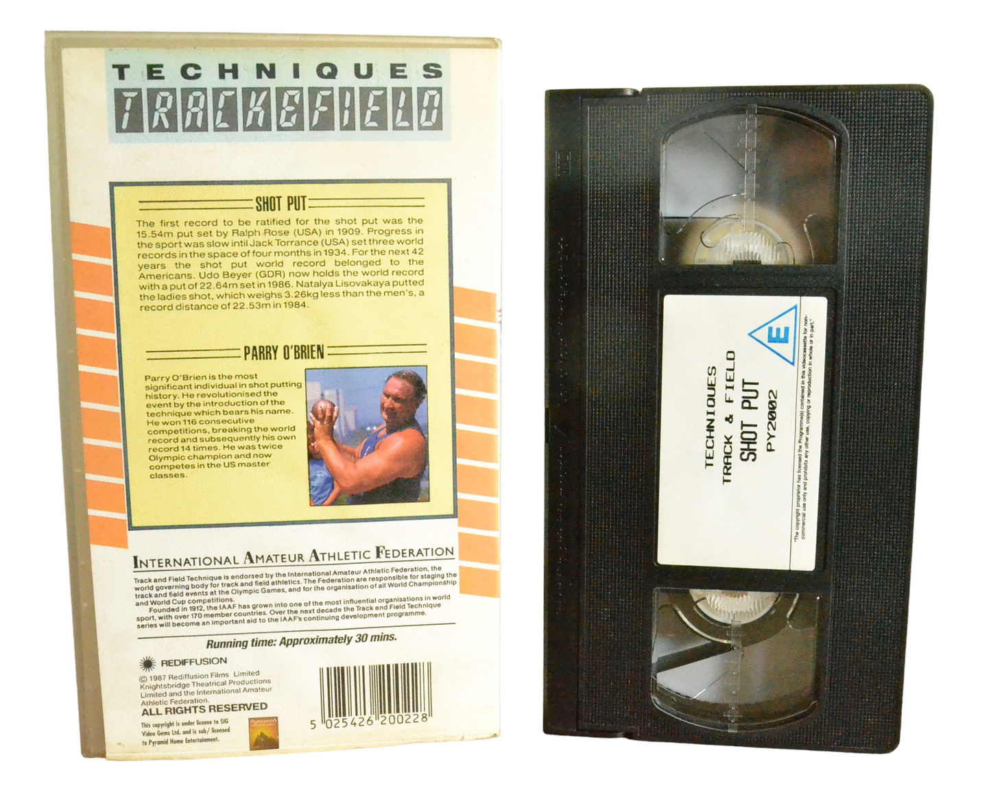 Techniques Track & Field - Shot Put - Parry O'Brien - Pyramid Home Entertainment - PY2002 - Exercise - Pal - VHS-