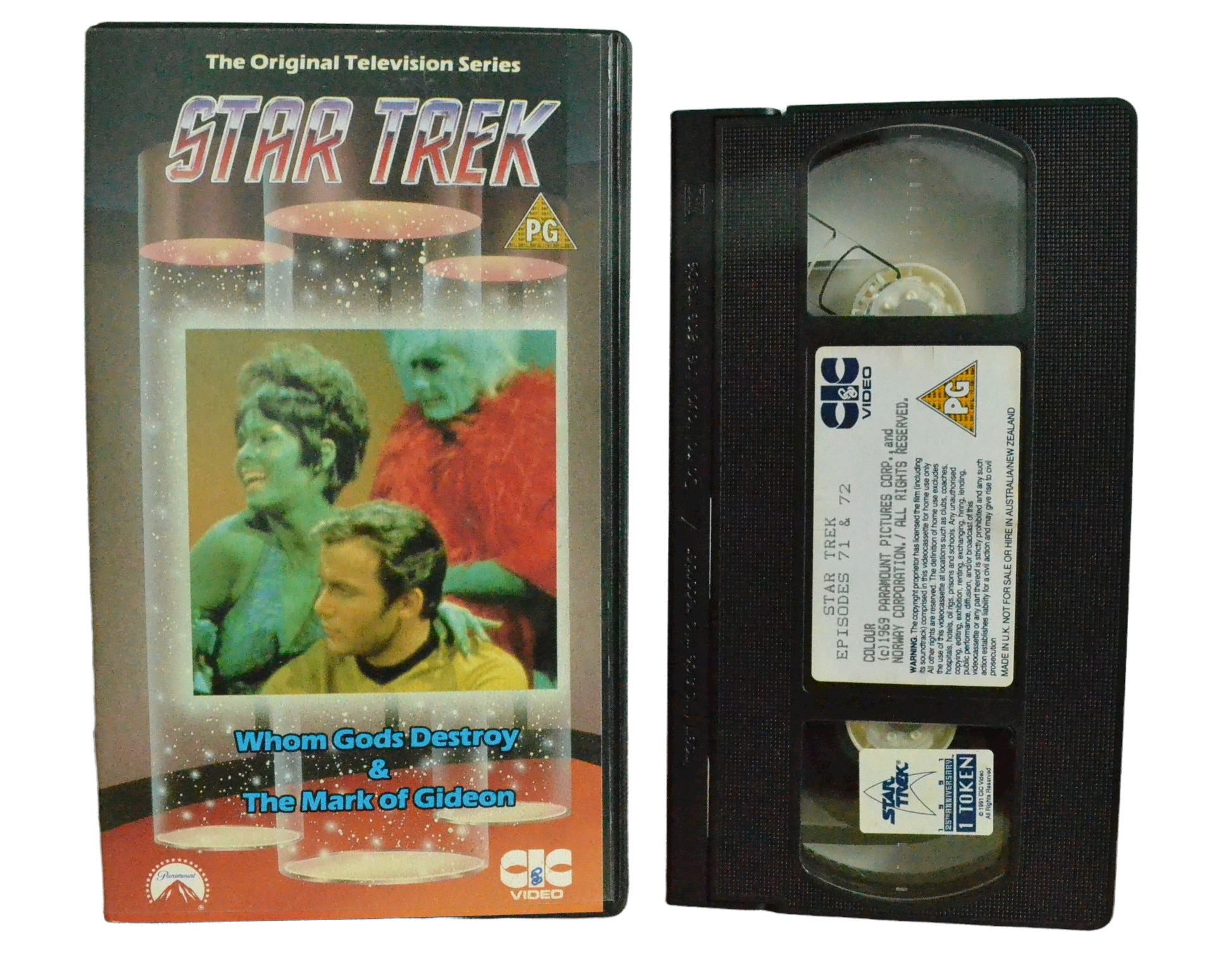 Star Trek: Whom Gods Destroy & The Mark Of Gideon - William Shartner - CIC Video - Vintage - Pal VHS-