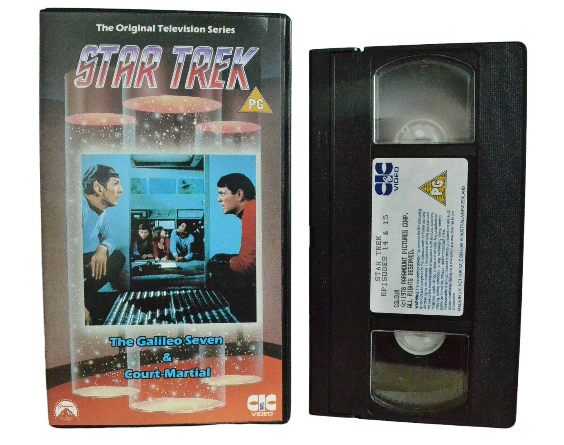 Star Trek: The Galileo Seven & Court-martial - William Shartner - CIC Video - Vintage - Pal VHS-