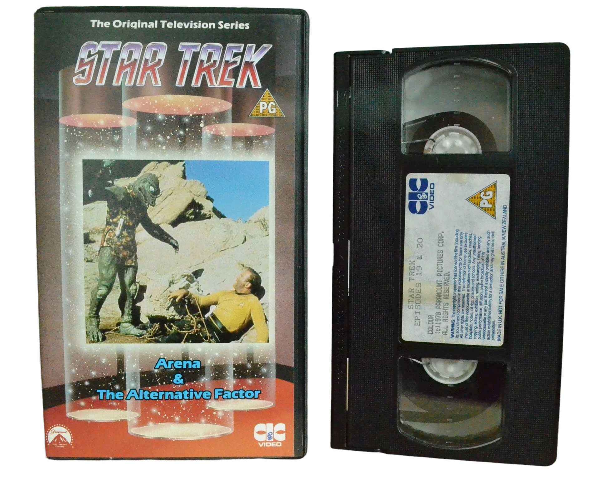 Star Trek: Arena & The Alternative Factor - William Shartner - CIC Video - Vintage - Pal VHS-