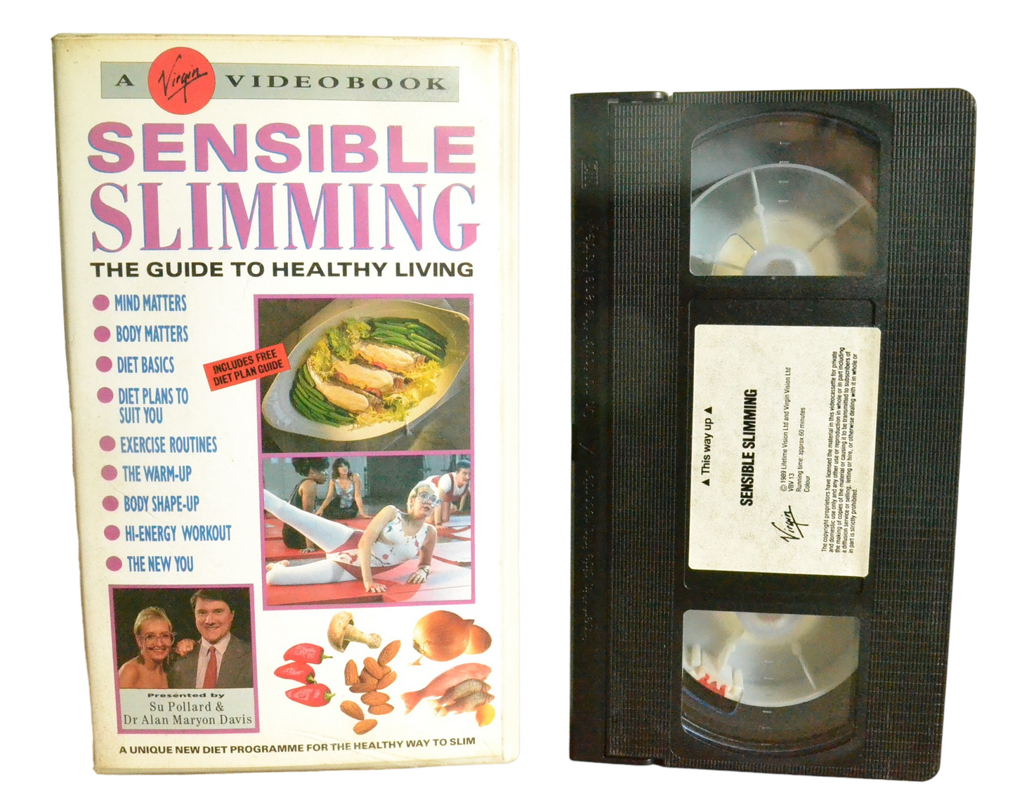 Sensible Slimming (The Guide To Healthy Living) - Su pollard - Virgin Video - VBV13 - Exercise - Pal - VHS-