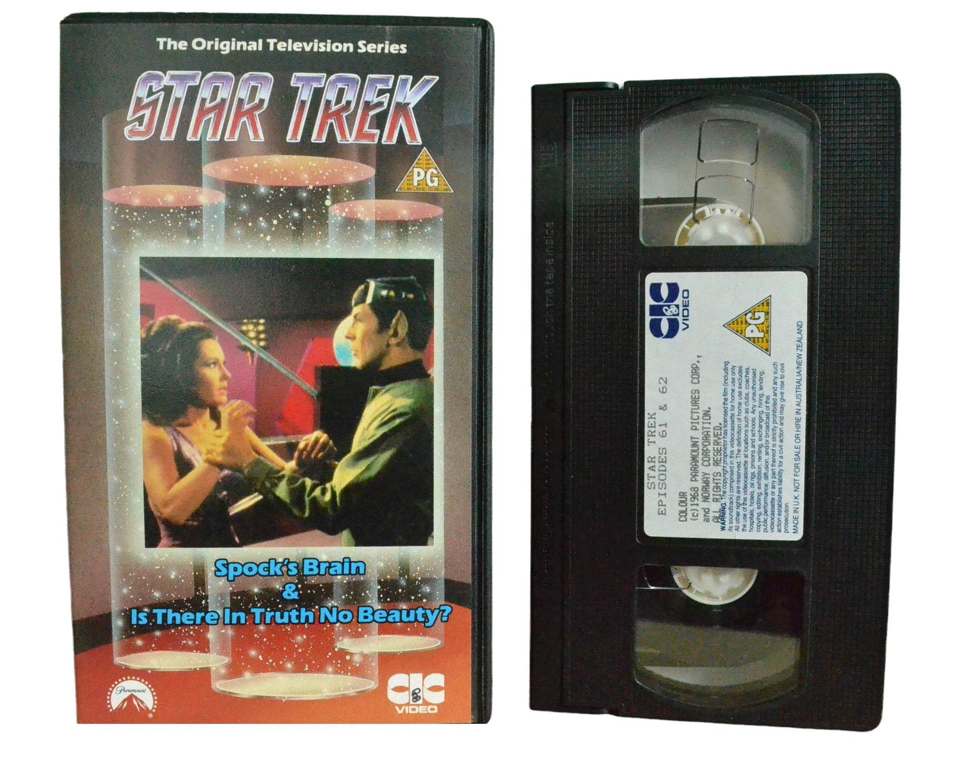 Star Trek: Spock's Brain & Is There In Truth No Beauty? - William Shartner - CIC Video - Vintage - Pal VHS-