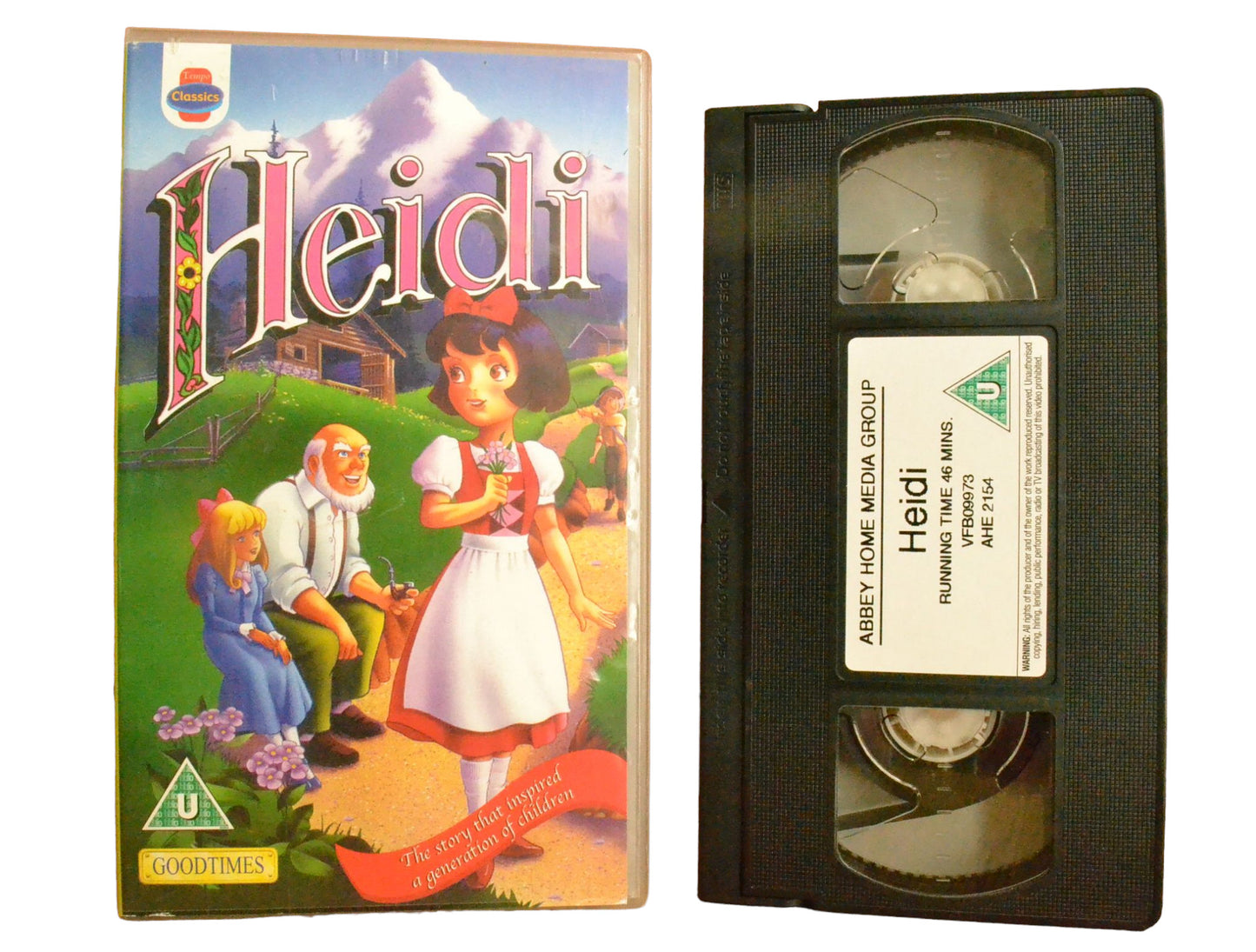 Heidi - Andrea Libman - Abbey Home Media Group - Childrens - PAL - VHS-