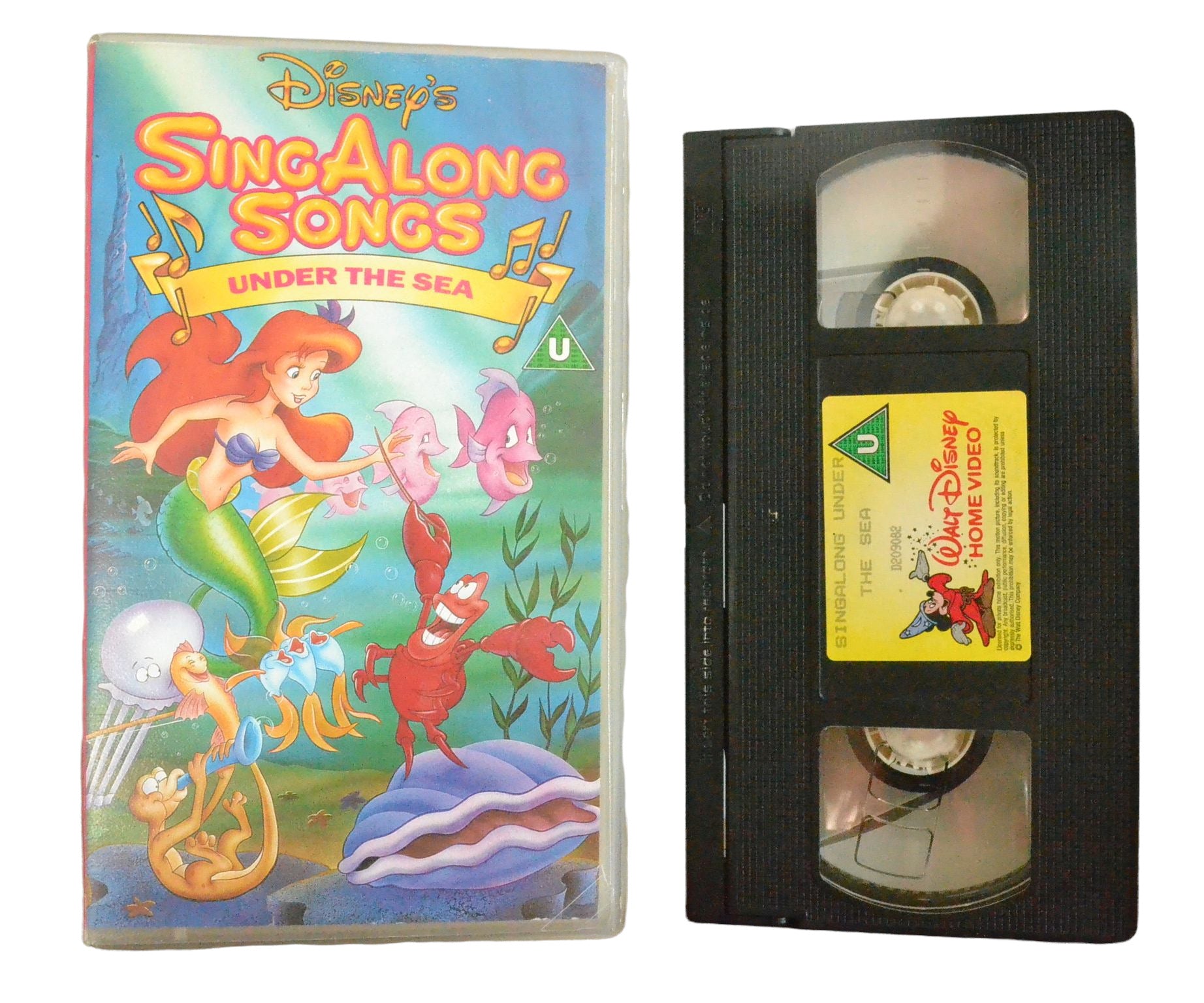 Singalong Songs Under The Sea - Walt Disney Home Video - Children's - Pal VHS-