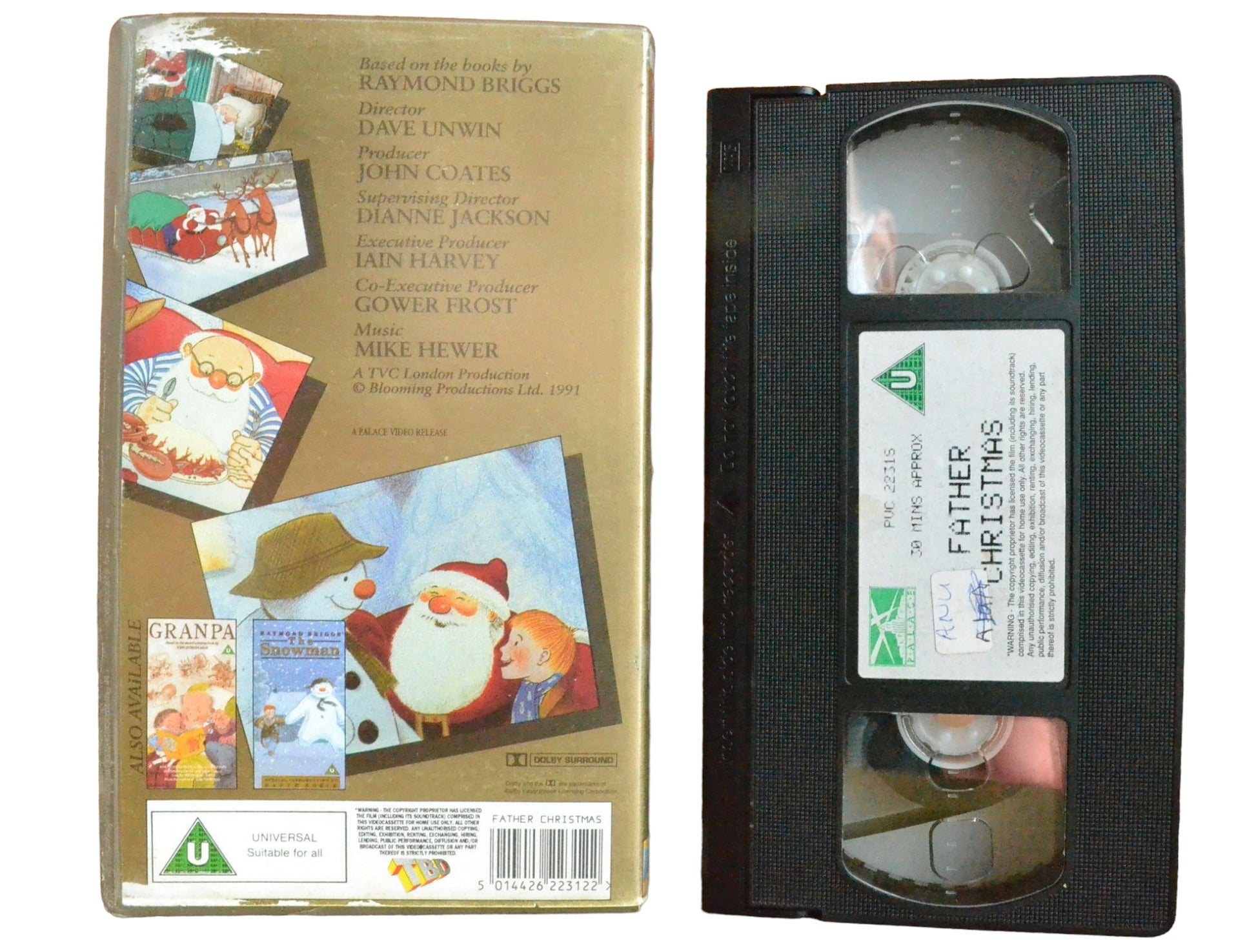 Raymond Brigg's Father Christmas - Palace - Childrens - PAL - VHS-