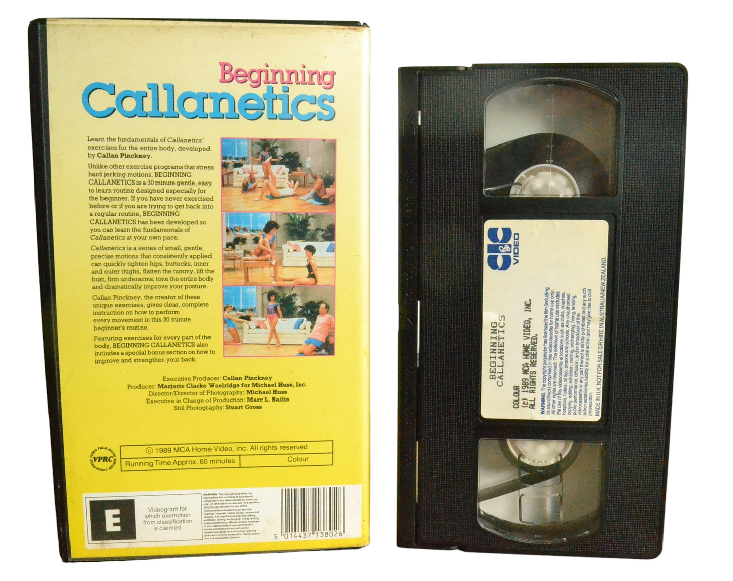 Beginning Callanetics - Callan Pinckney - CIC Video - VHR1380 - Exercise - Pal - VHS-