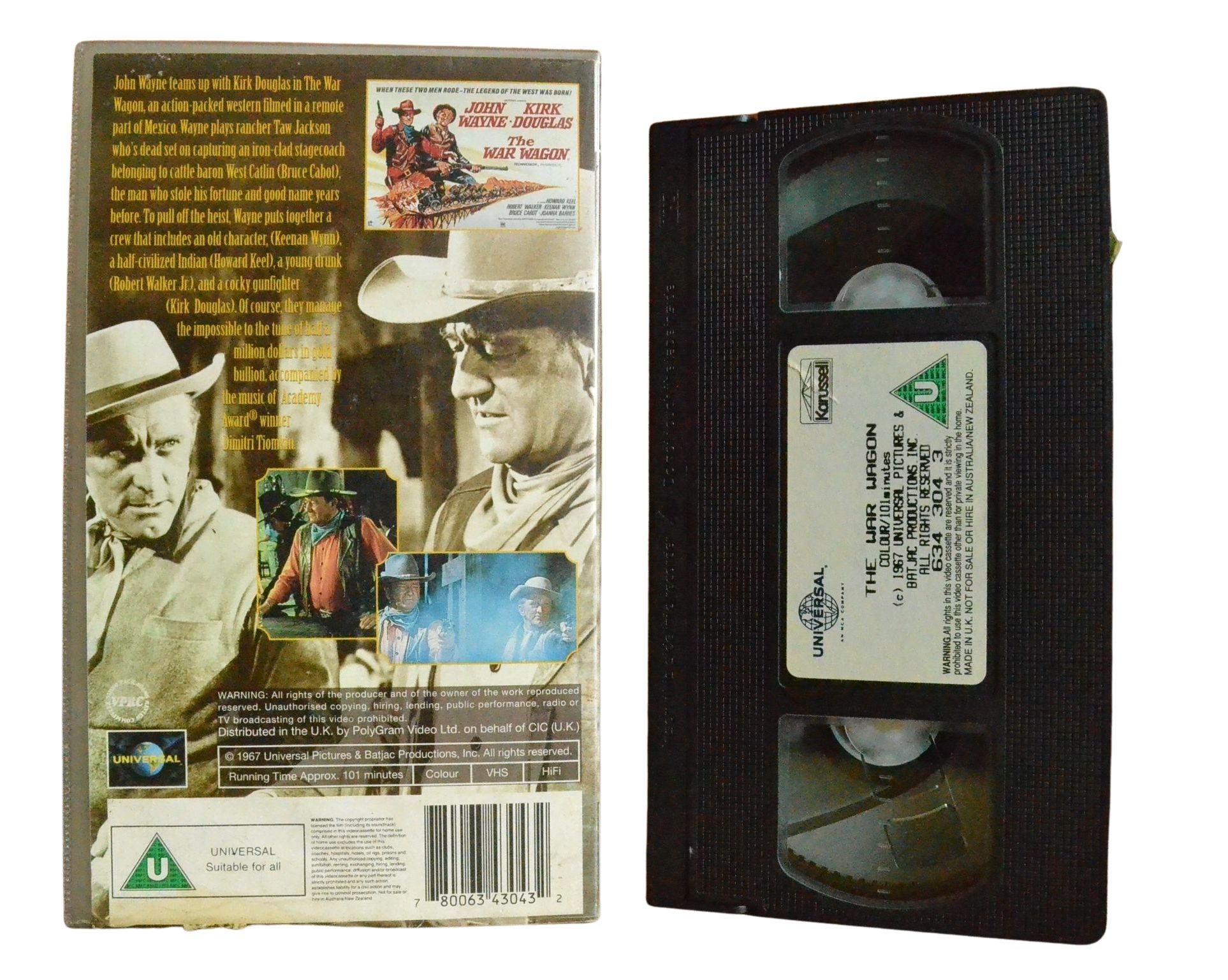 The War Wagon - John Wayne - Vintage - Pal VHS-