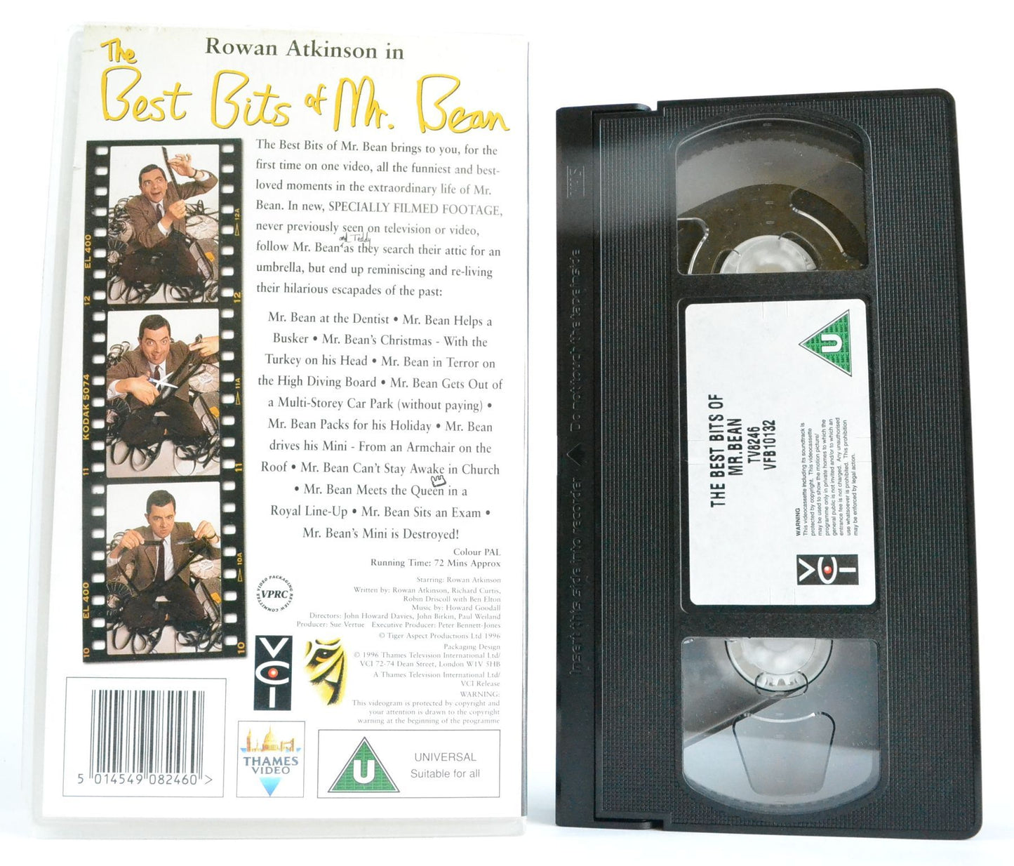 The Best Bits Of Mr. Bean: Rowan Atkinson [72 Minutes Of Bean] Comedy - VHS-