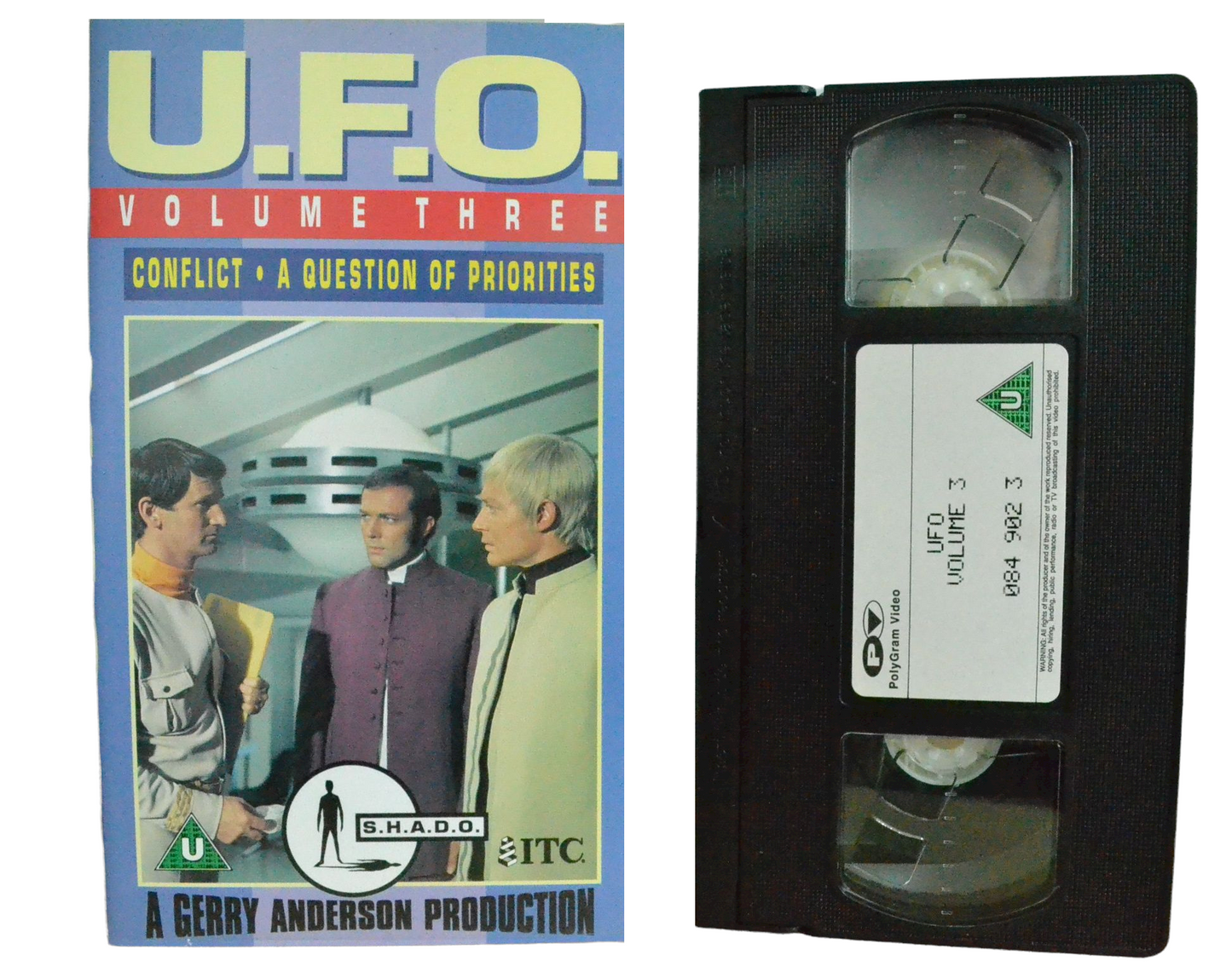 U.F.O. Volume Three - Ed Bishop - PolyGram Video - Vintage - Pal VHS-