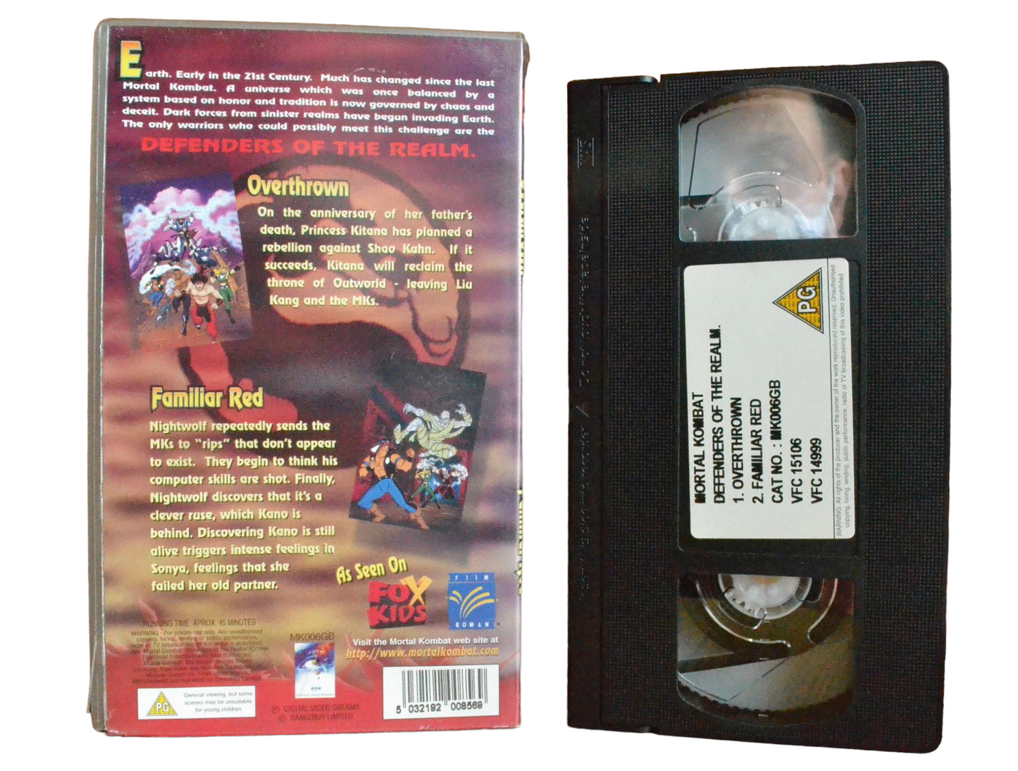 Mortal Kombat Defenders of The Realm - Fox Kids - Childrens - PAL - VHS-