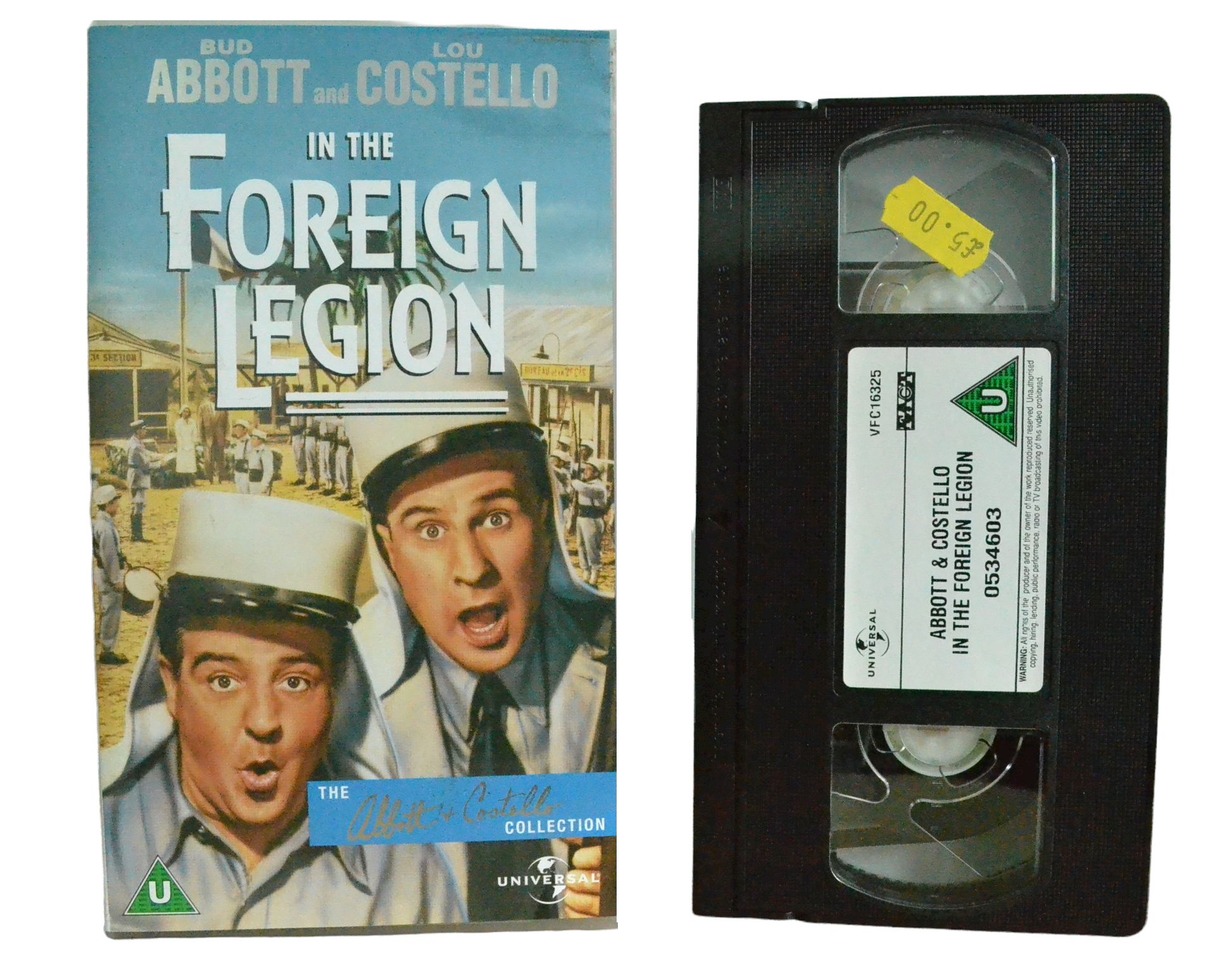 Abbott And Costello In The Foreign Legion - Bud Abbott - UNIVERSAL - Vintage - Pal VHS-