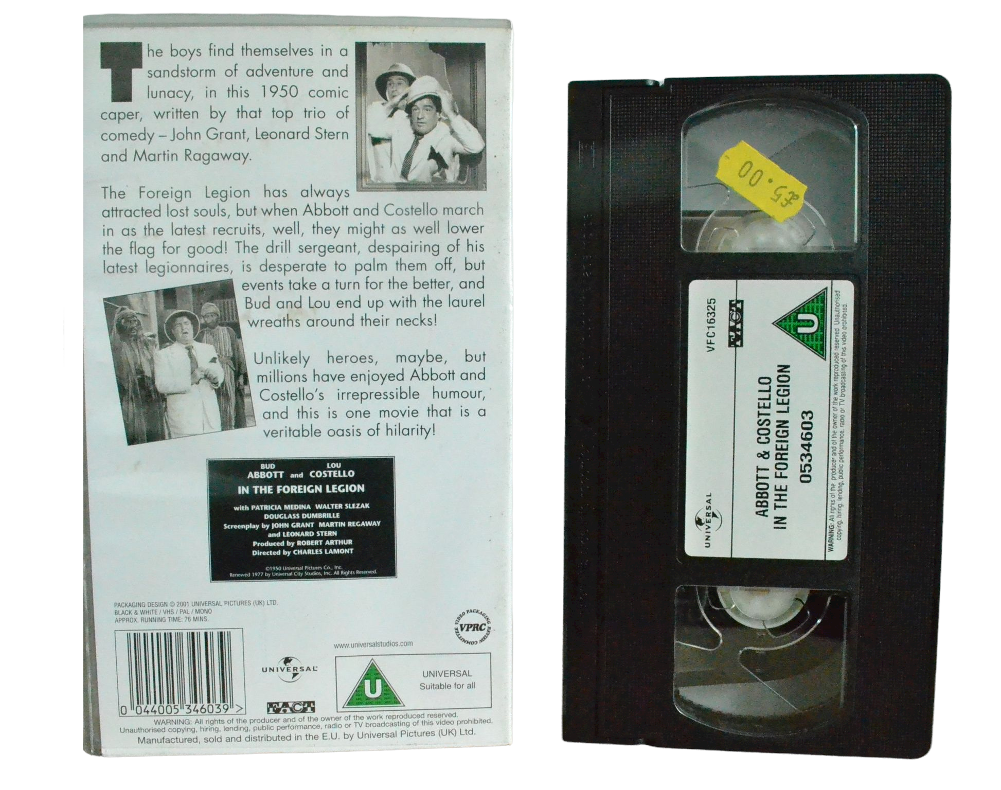 Abbott And Costello In The Foreign Legion - Bud Abbott - UNIVERSAL - Vintage - Pal VHS-