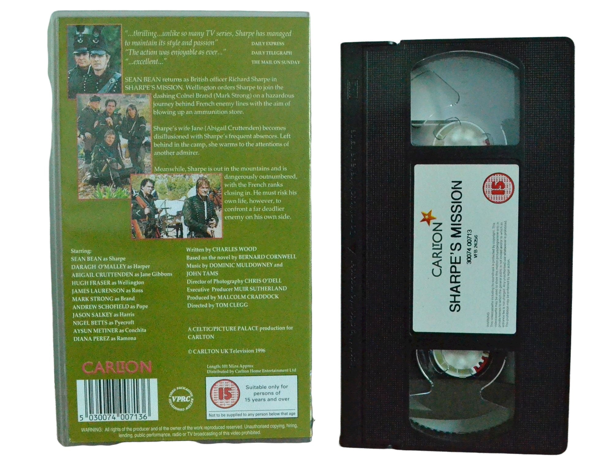 Sharpe's Mission - Sean Bean - Carlton - Vintage - Pal VHS-