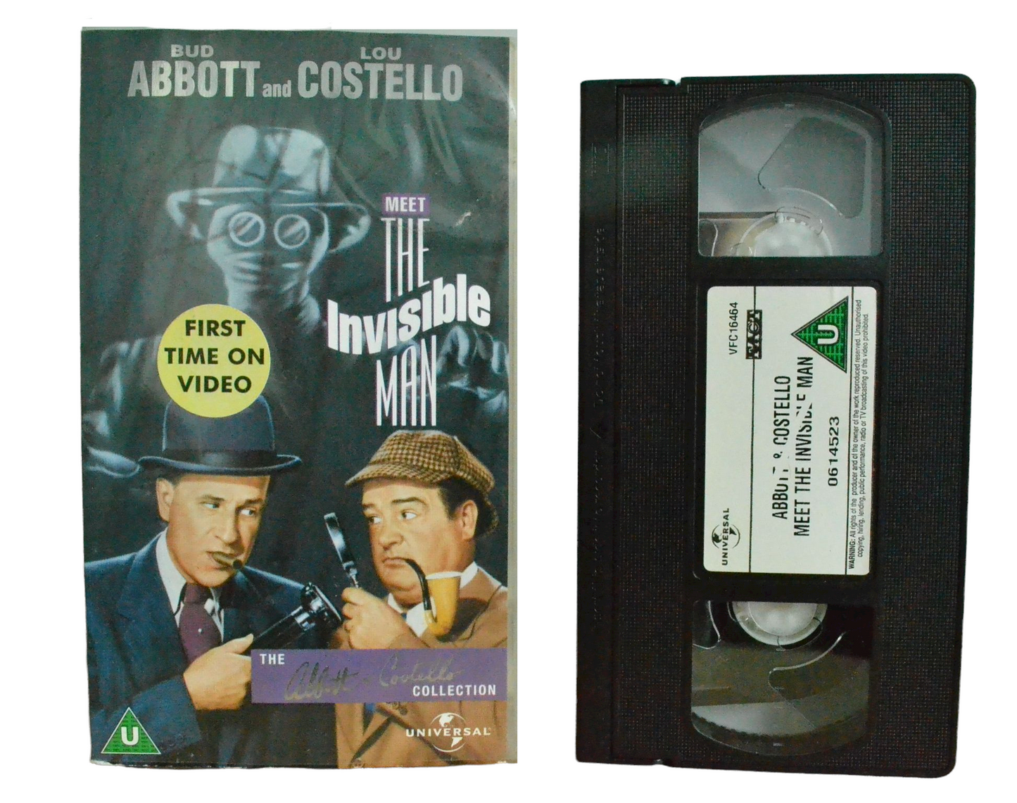 Abbott And Costello Meet The Invisible Man - Bud Abbott - UNIVERSAL - Vintage - Pal VHS-