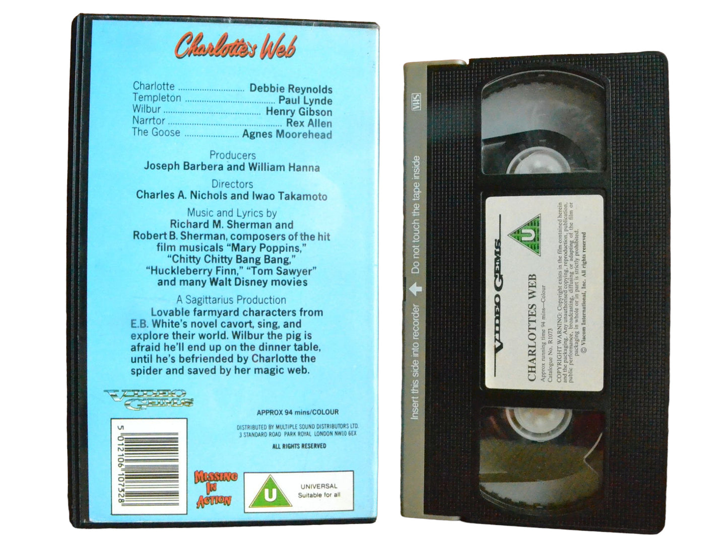 Charlotte's Web - Video Gems - Childrens - PAL - VHS-