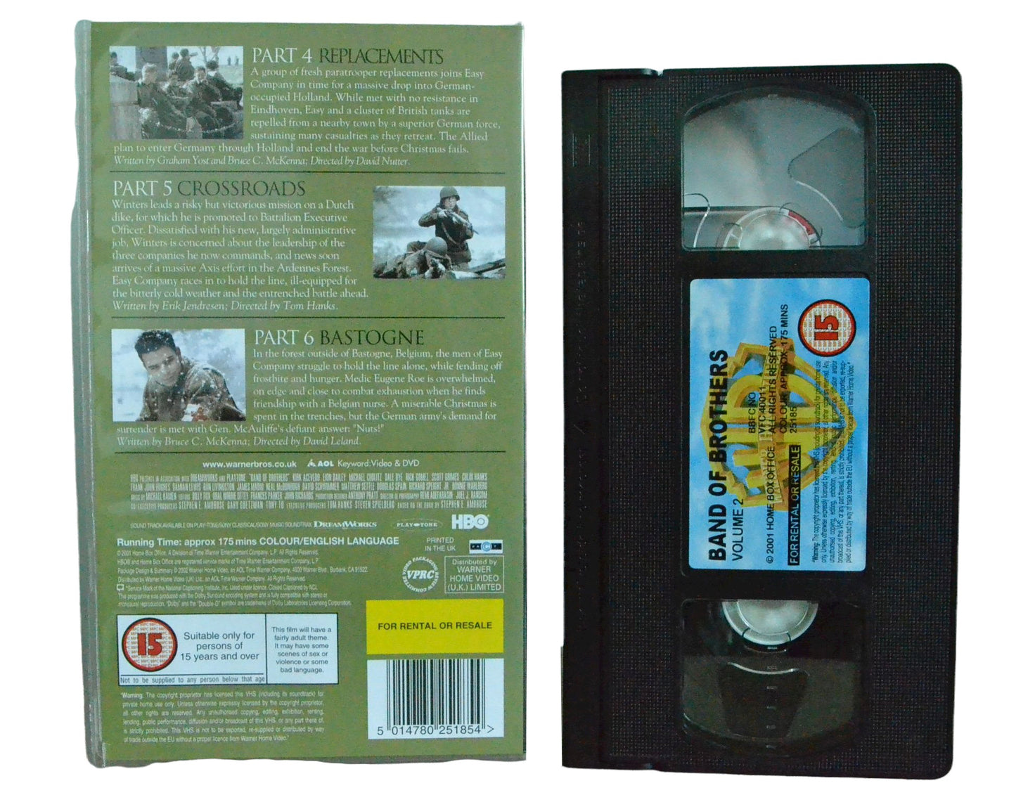 Band Of Brothers Volume 2 - Damian Lewis - Warner Home Video - Vintage - Pal VHS-