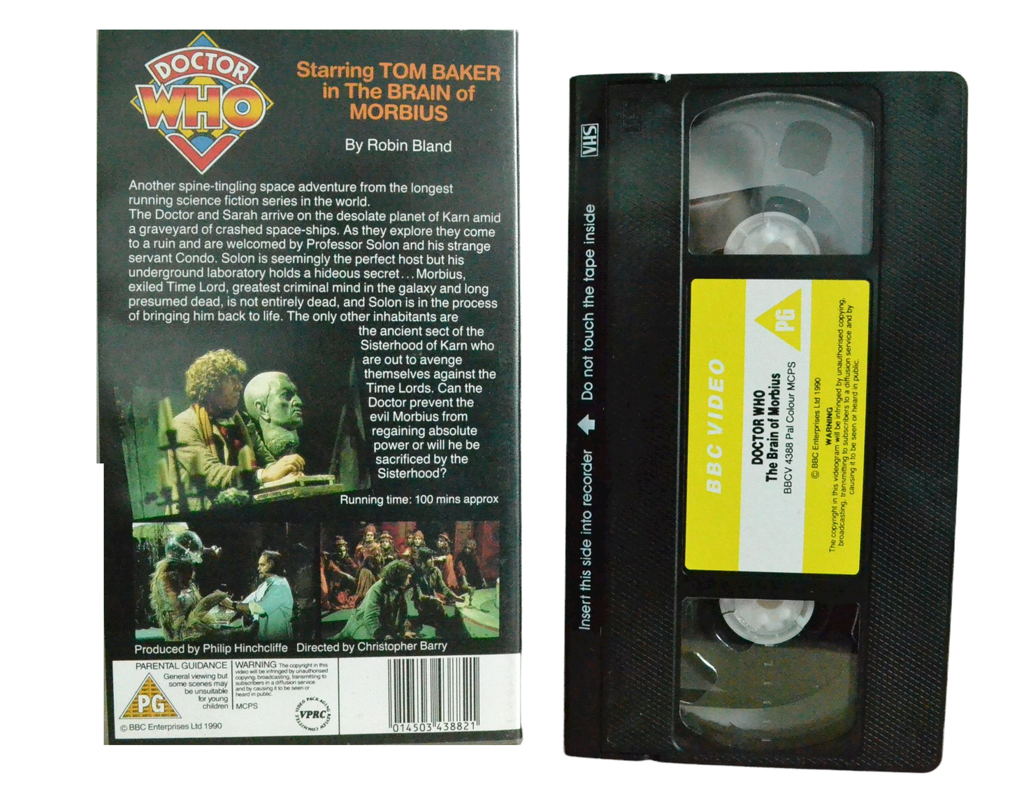 Doctor Who: The Brain Of Morbius - Tom Baker - BBC Video - Vintage - Pal VHS-