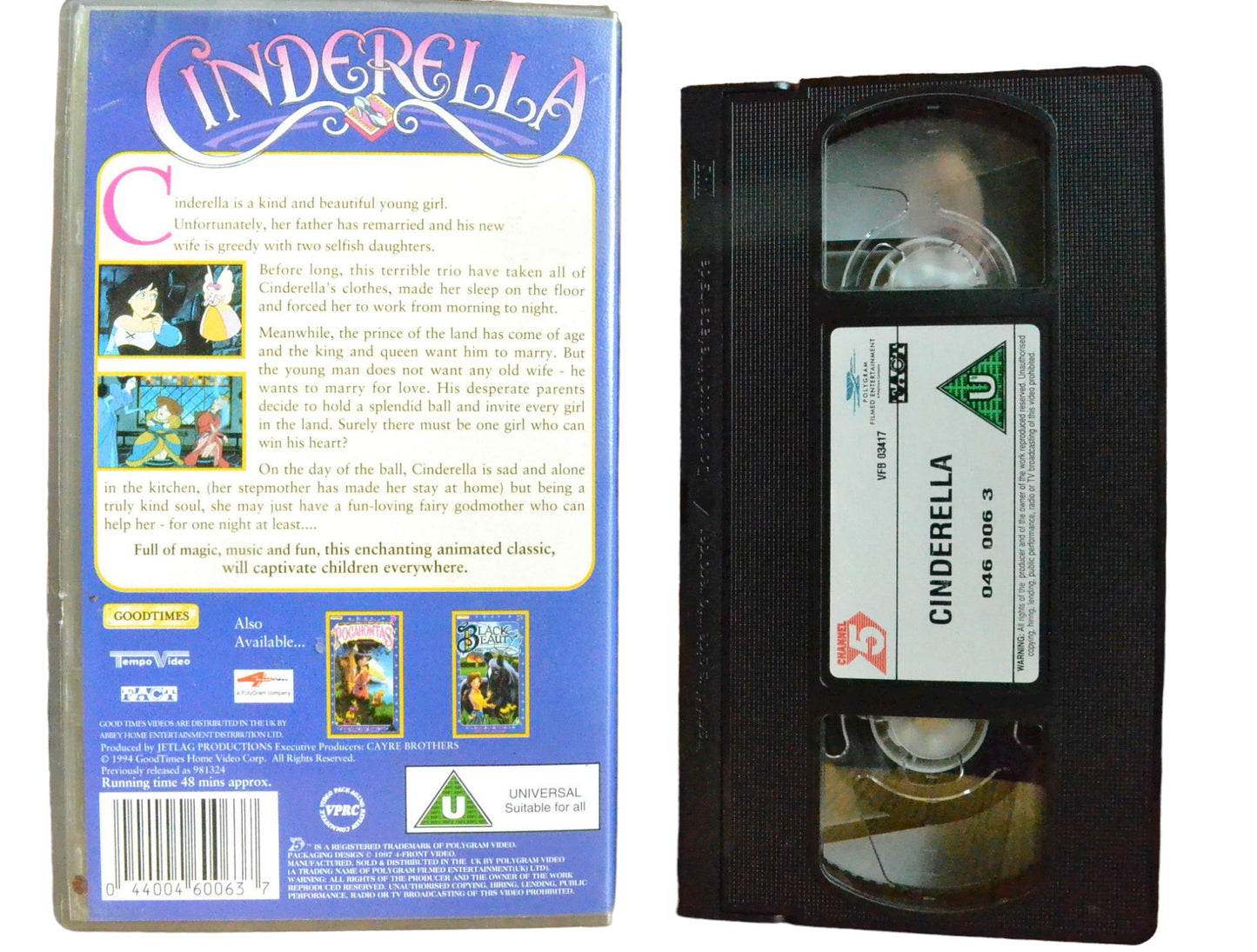 Cinderella - An Enchanting Tale - Channel 5 - Childrens - PAL - VHS-