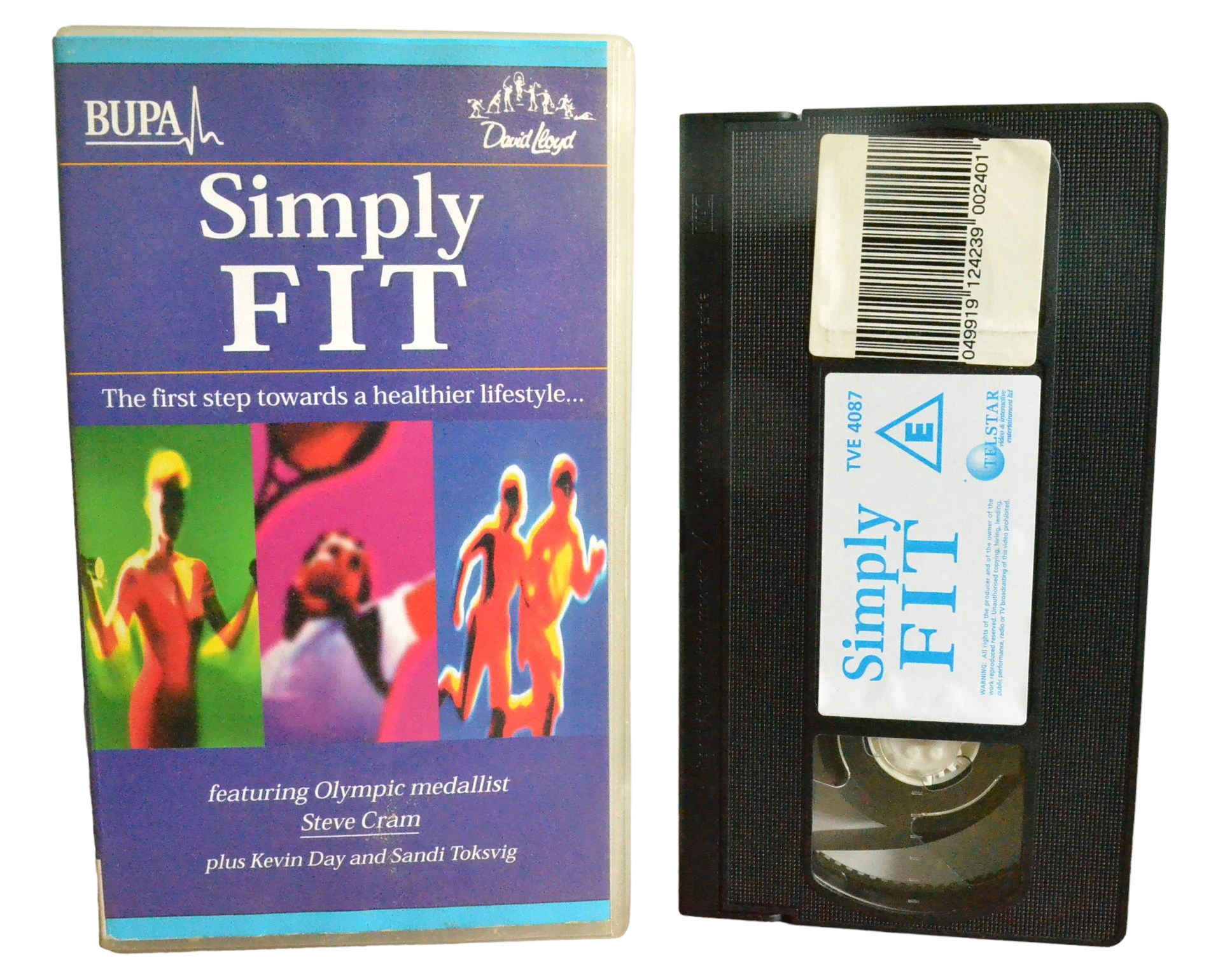 Simply Fit (The First Step Towards A Healthier Lifestyle) - Steve Cram - Telstar Video & Interactive Entertainment - TVE4087 - Exercise - Pal - VHS-