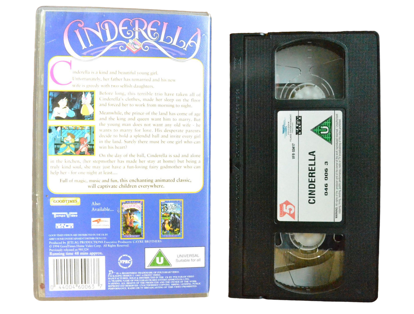 Cinderella - An Enchanting Tale - Channel 5 - Childrens - PAL - VHS-