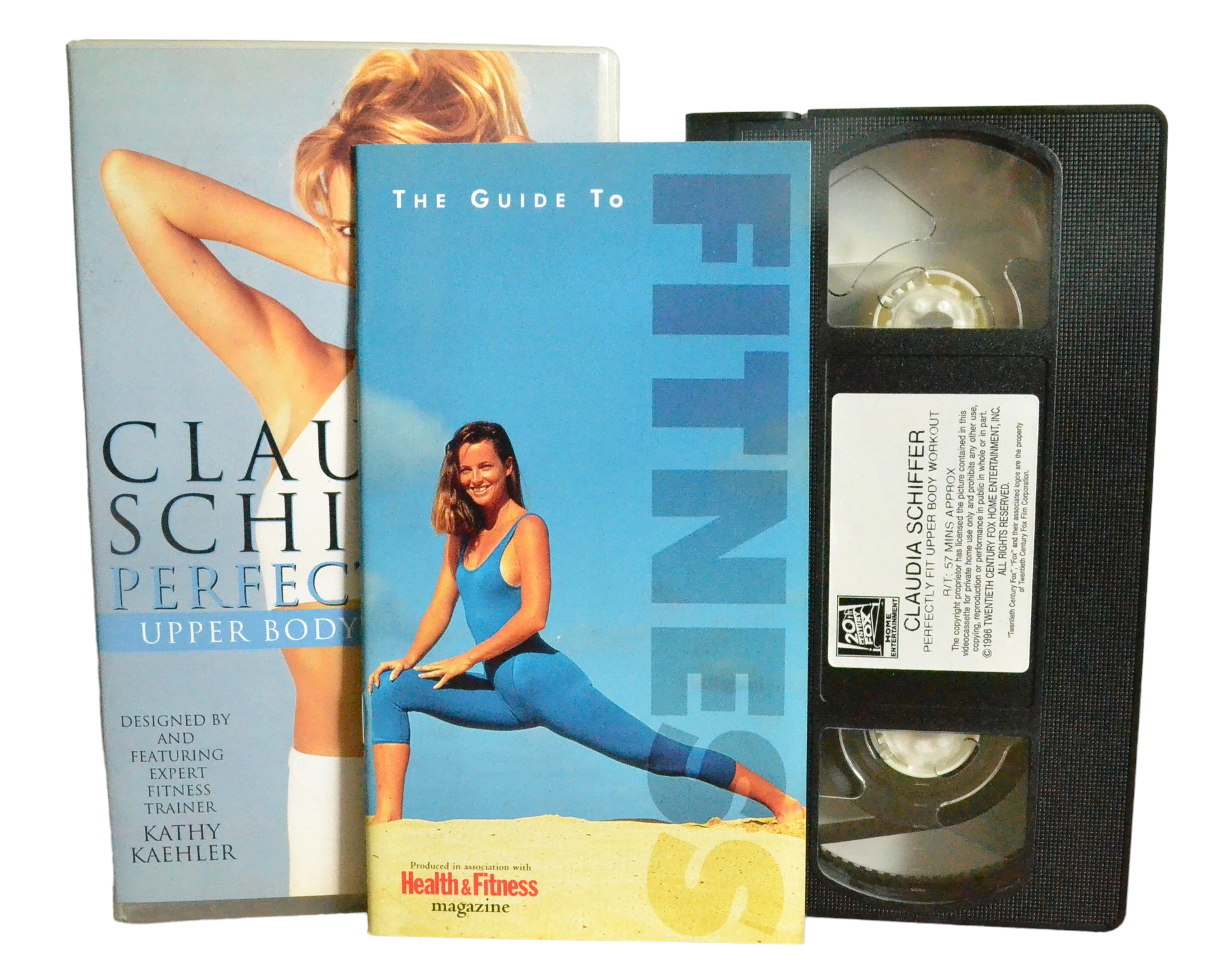 Claudia Schiffer - Perfectly Fit Upper Body Workout : Volume 1 - Claudia Schiffer - 20th Century Fox Home Entertainment - 8340S - Exercise - Pal - VHS-