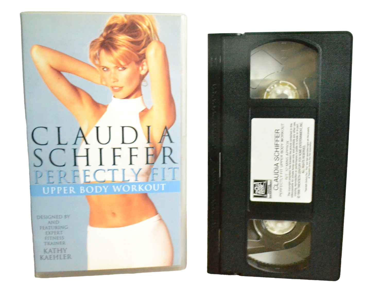 Claudia Schiffer - Perfectly Fit Upper Body Workout : Volume 1 - Claudia Schiffer - 20th Century Fox Home Entertainment - 8340S - Exercise - Pal - VHS-