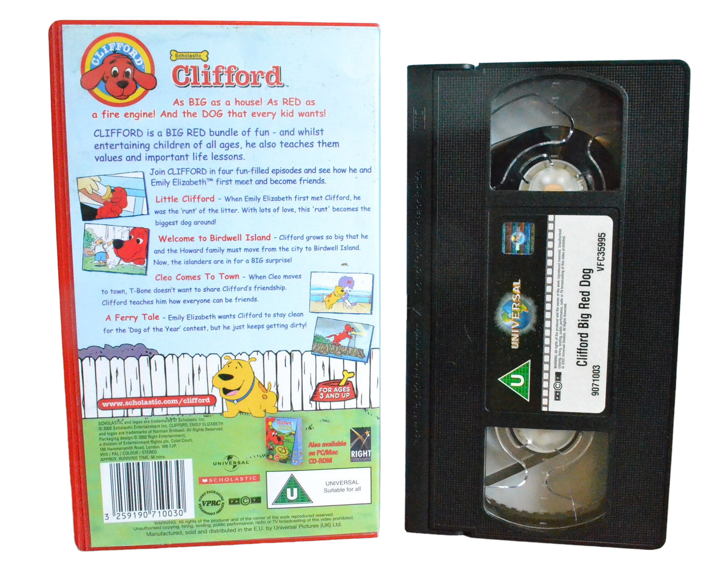 Clifford : The Big Red Dog - Universal Video - 9071003 - Children - Pal - VHS-