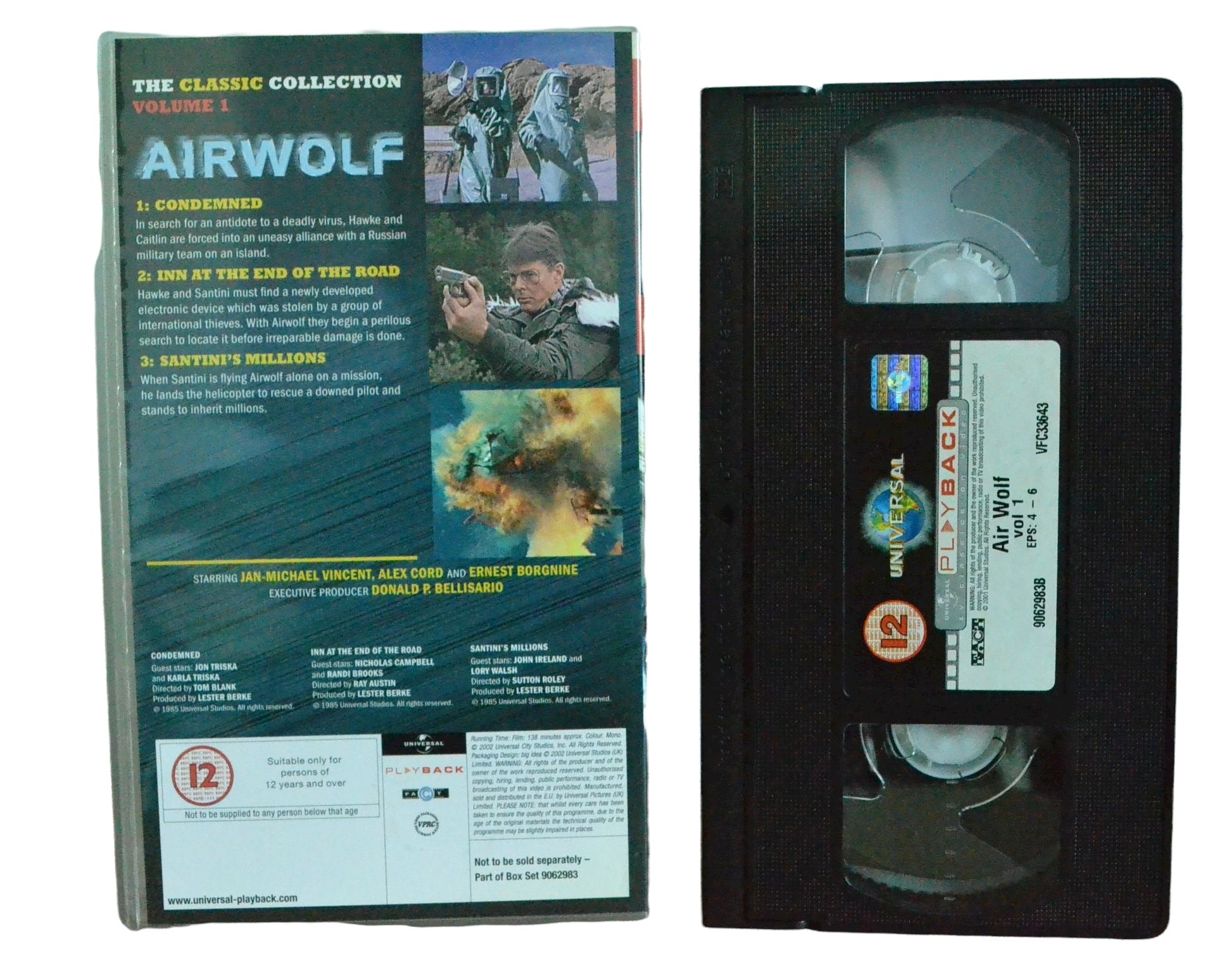 Airwolf 2 - Volume 1 (The Classic Colletion) - Jan-Michael Vincent - Play Back - Vintage - Pal VHS-