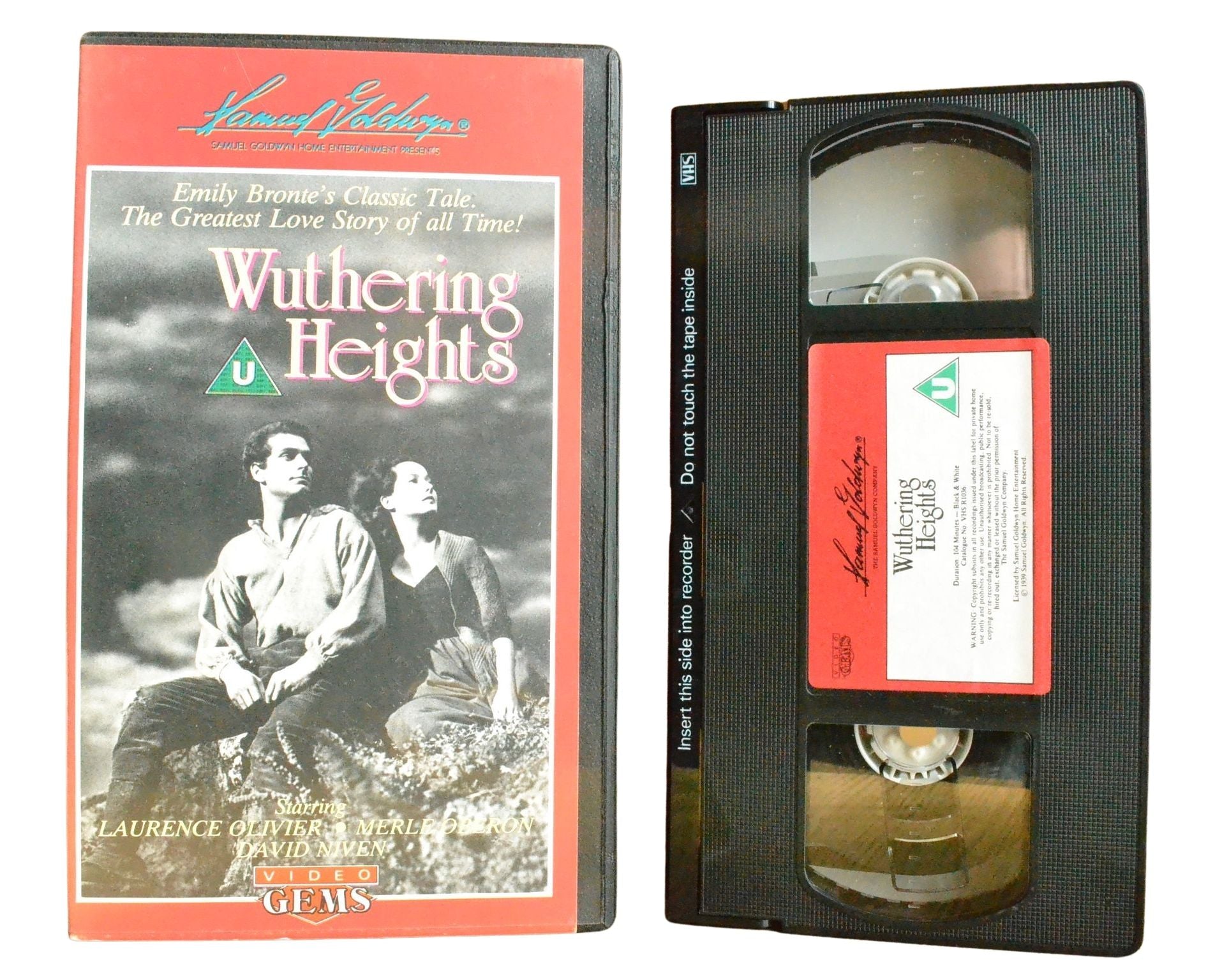 Wuthering Heights - Laurence Olivier - Vintage - Pal VHS-