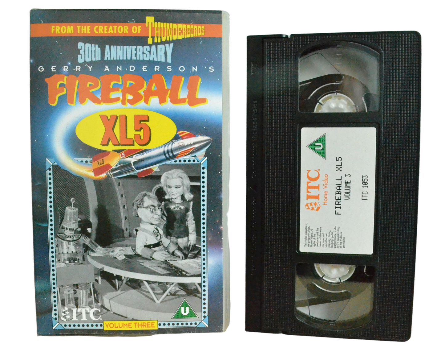 Fireball Xl5: Volume Three - David Graham - ITC Home Video - Vintage - Pal VHS-