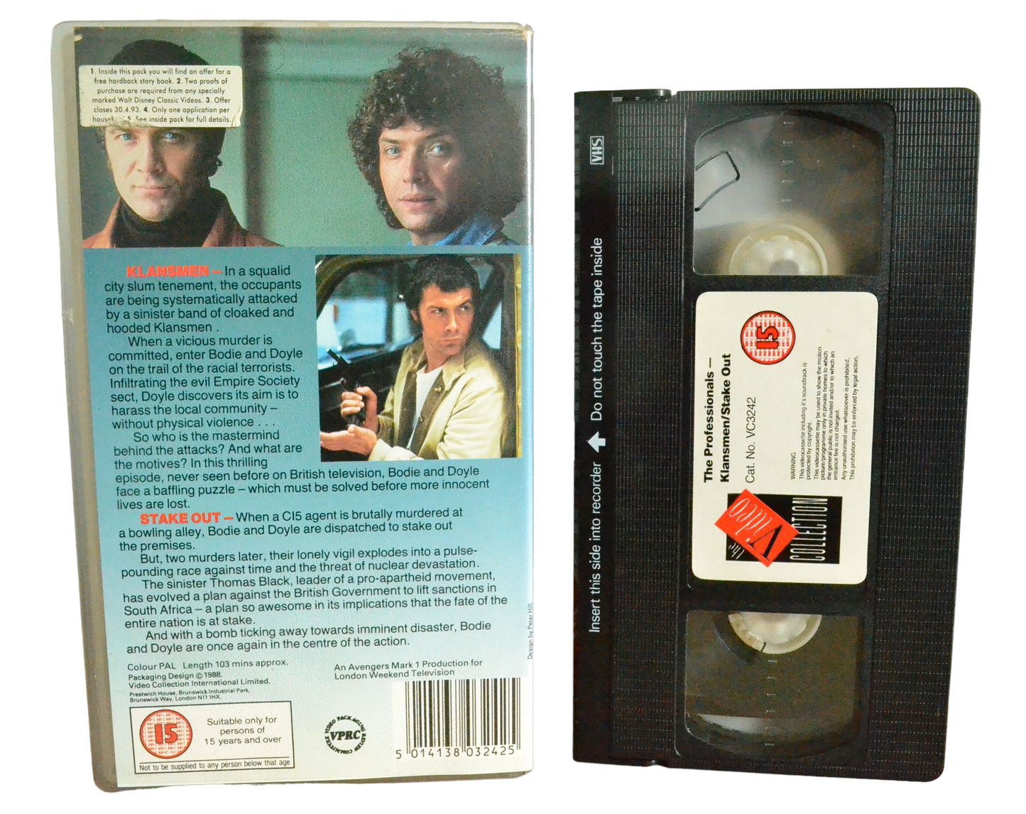 The Professionals : Klansmen & Stake Out - Gordon Jackson - The Video Collection - VC3242 - TV Drama - Pal - VHS-