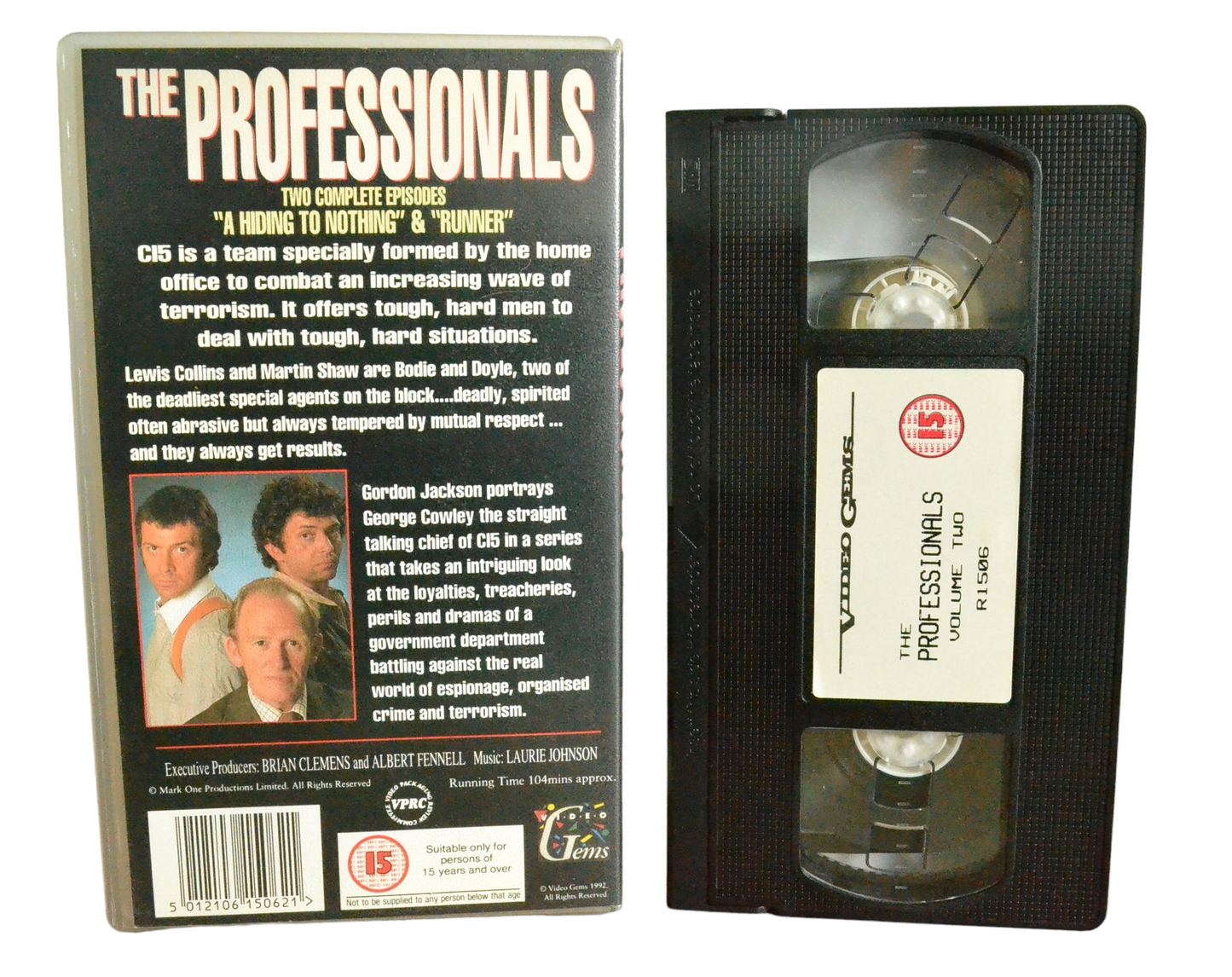 The Professionals : Volume 2 - Gordon Jackson - Video Gems - R1506 - TV Drama - Pal - VHS-