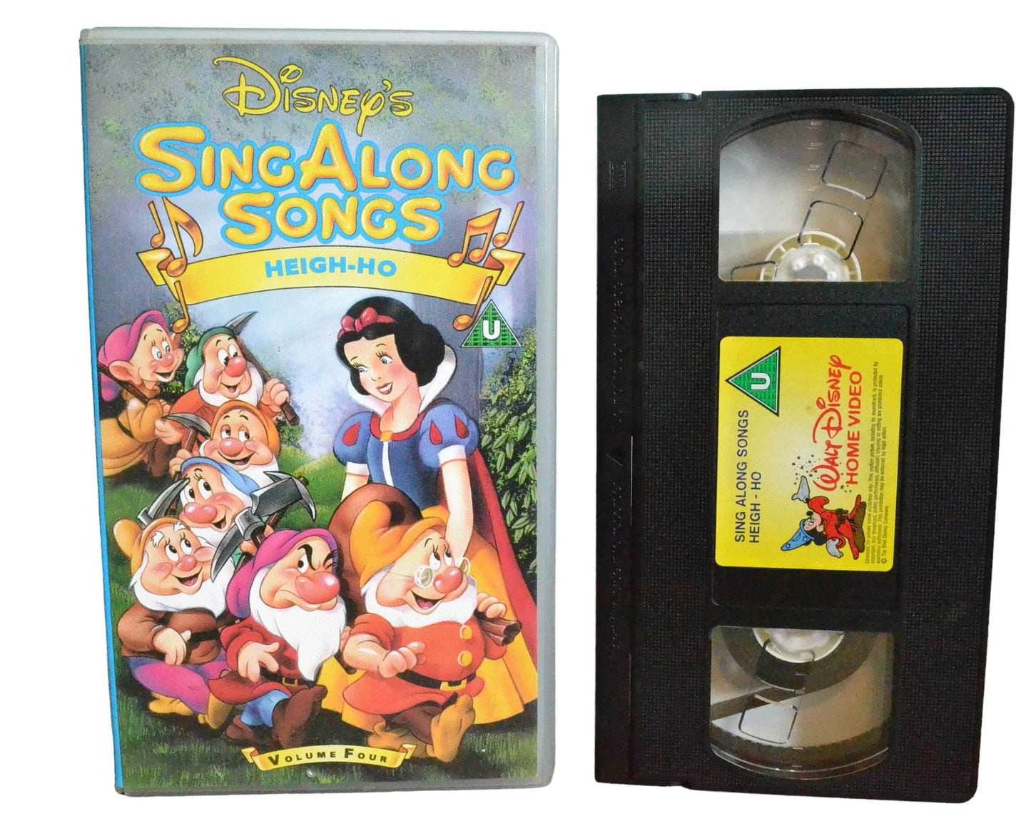 Disney's Sing Along Songs : Heigh - Ho - Volume 4 - Walt Disney Home Videos - D205312 - Children - Pal - VHS-