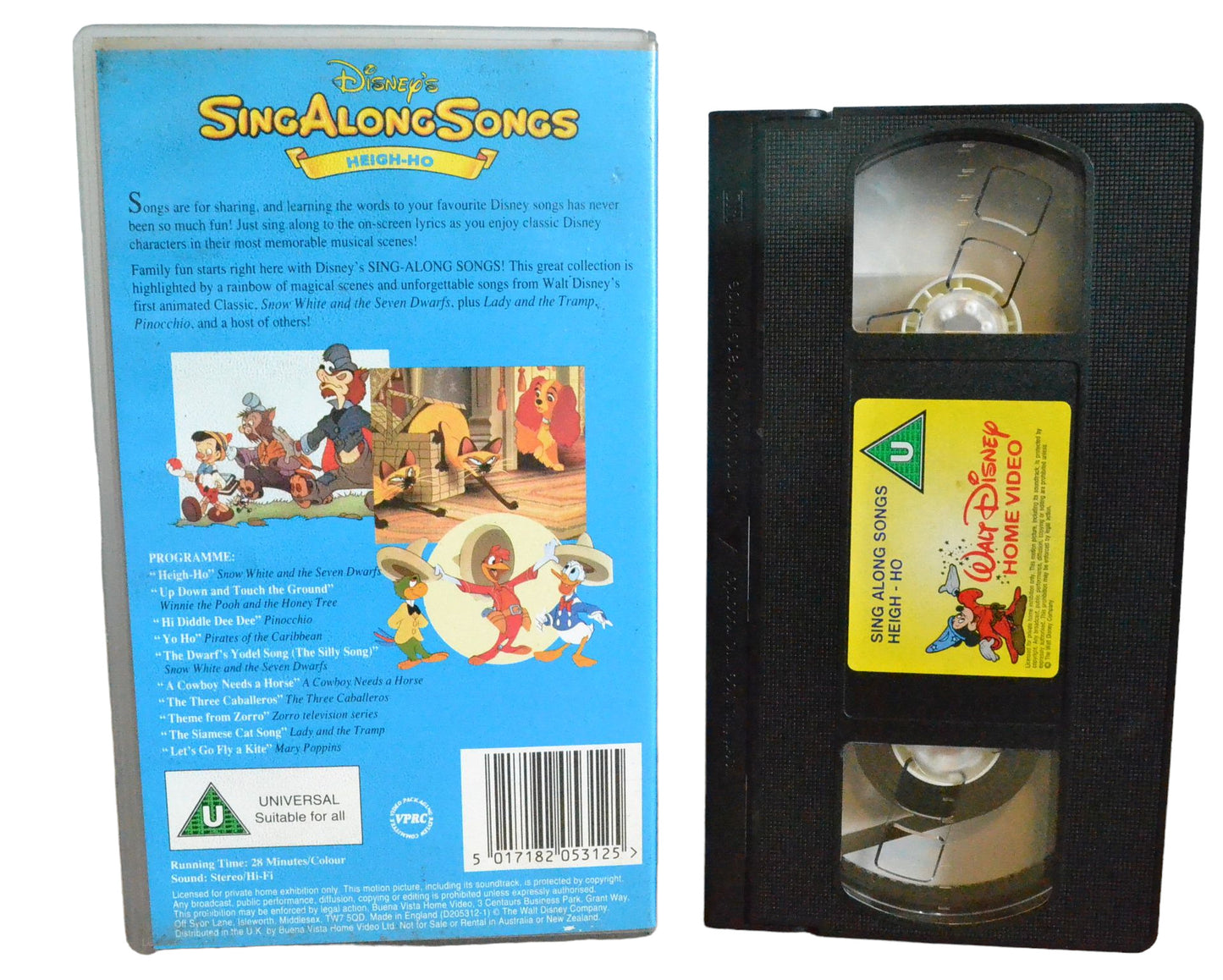 Disney's Sing Along Songs : Heigh - Ho - Volume 4 - Walt Disney Home Videos - D205312 - Children - Pal - VHS-