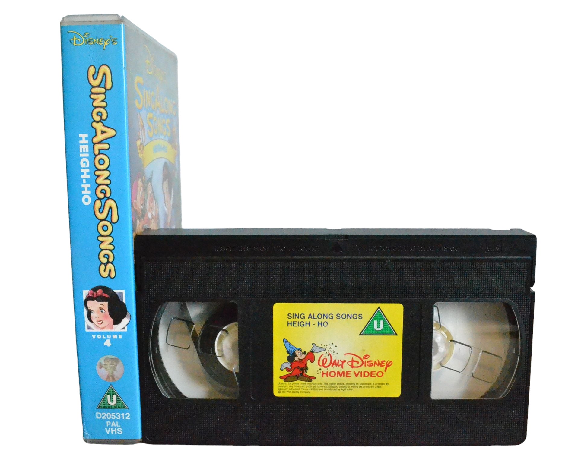 Disney's Sing Along Songs : Heigh - Ho - Volume 4 - Walt Disney Home Videos - D205312 - Children - Pal - VHS-