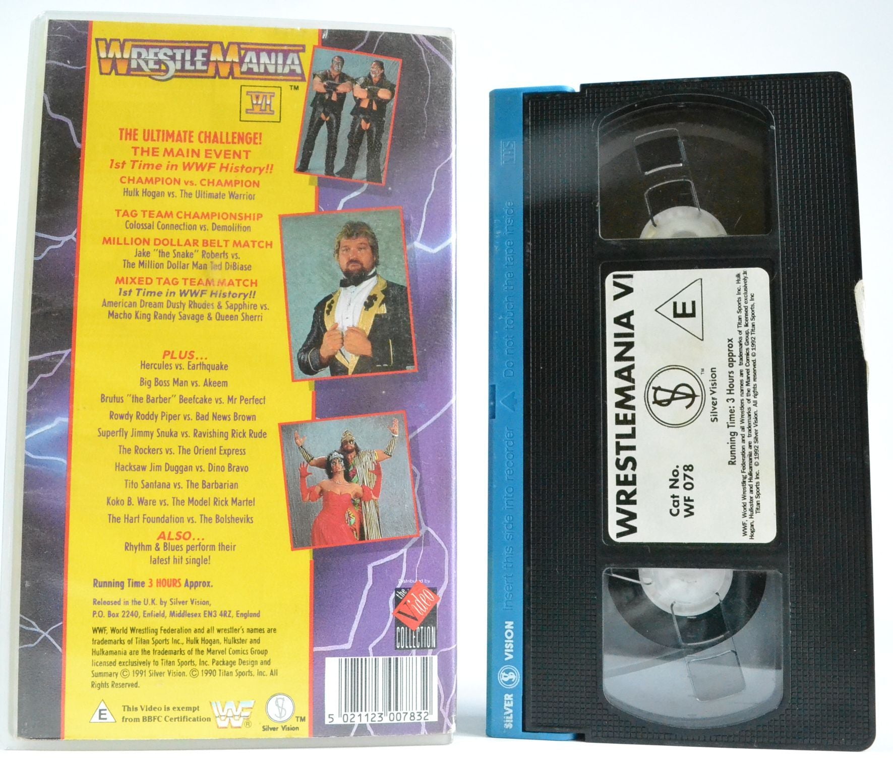 WrestleMania 6: [3 Hours] WWF Wrestling - Ultimate Warrior VS Hogan (1991) VHS-