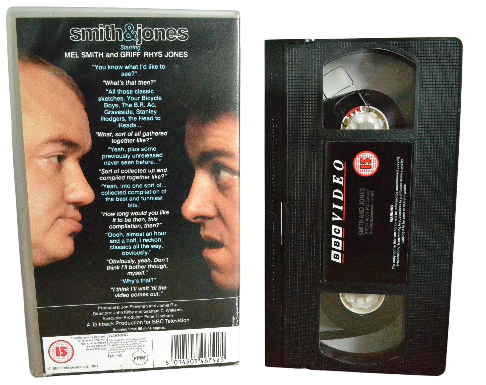 Smith & Jones - Mel Smith - BBC Video - BBCV4674 - Comedy - Pal - VHS-